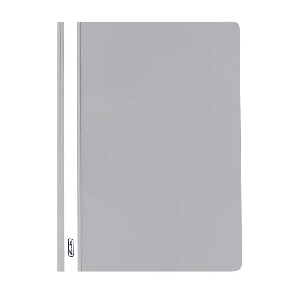 herlitz Schnellhefter A4 PP transparenter Vorderdeckel hellgrau
