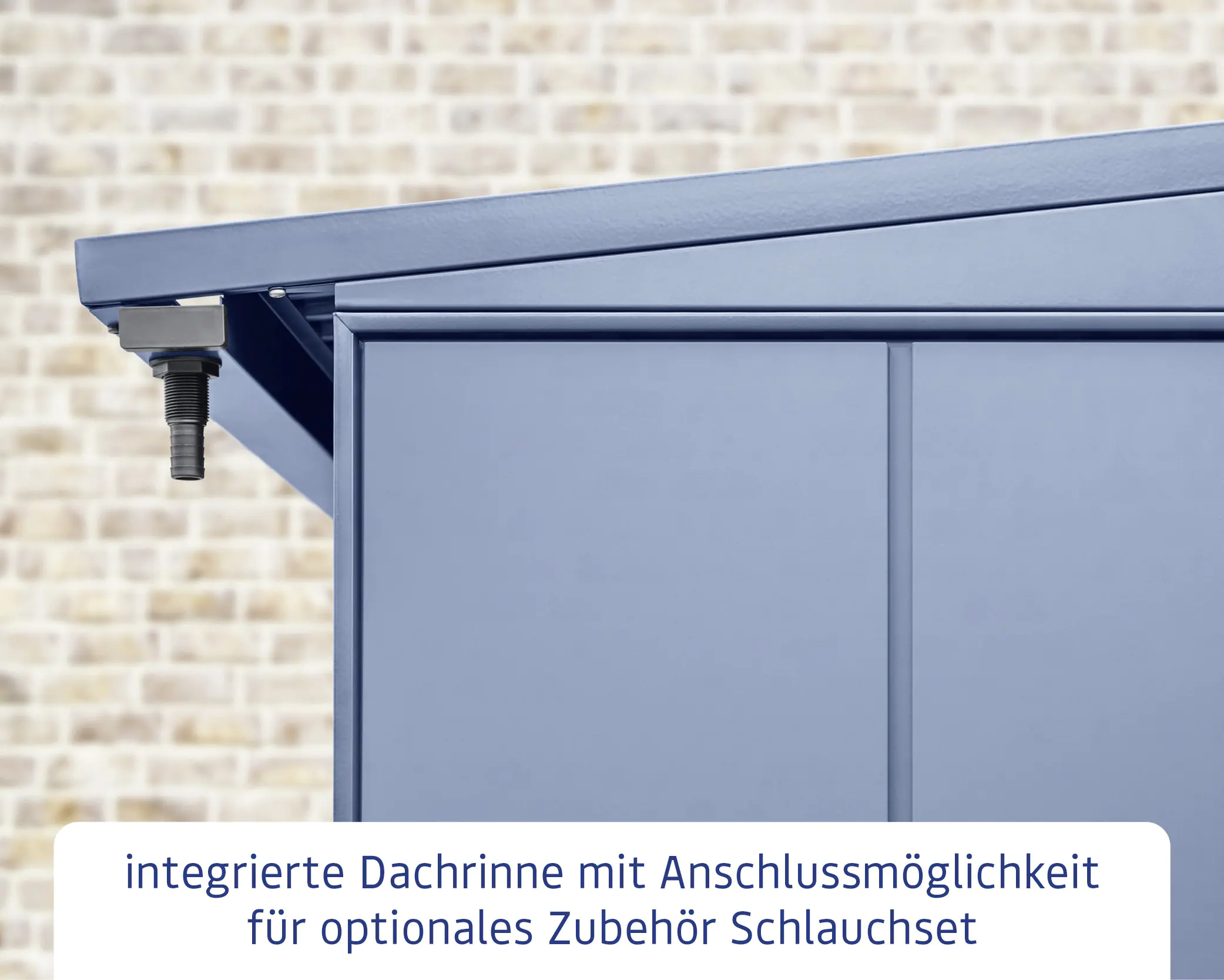 Ecostar Kaminholzregal Elegant-V Typ 2, taubenblau, mit Verstrebung