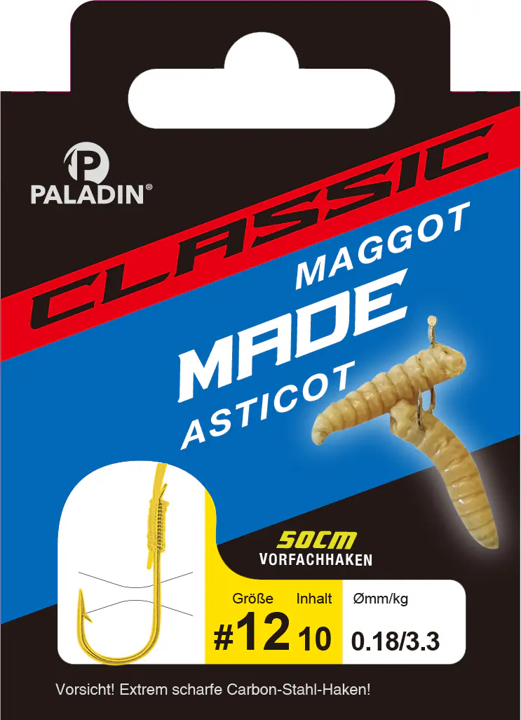 Paladin Madenhaken gebunden Größe 10 50 cm 10 Stück gold