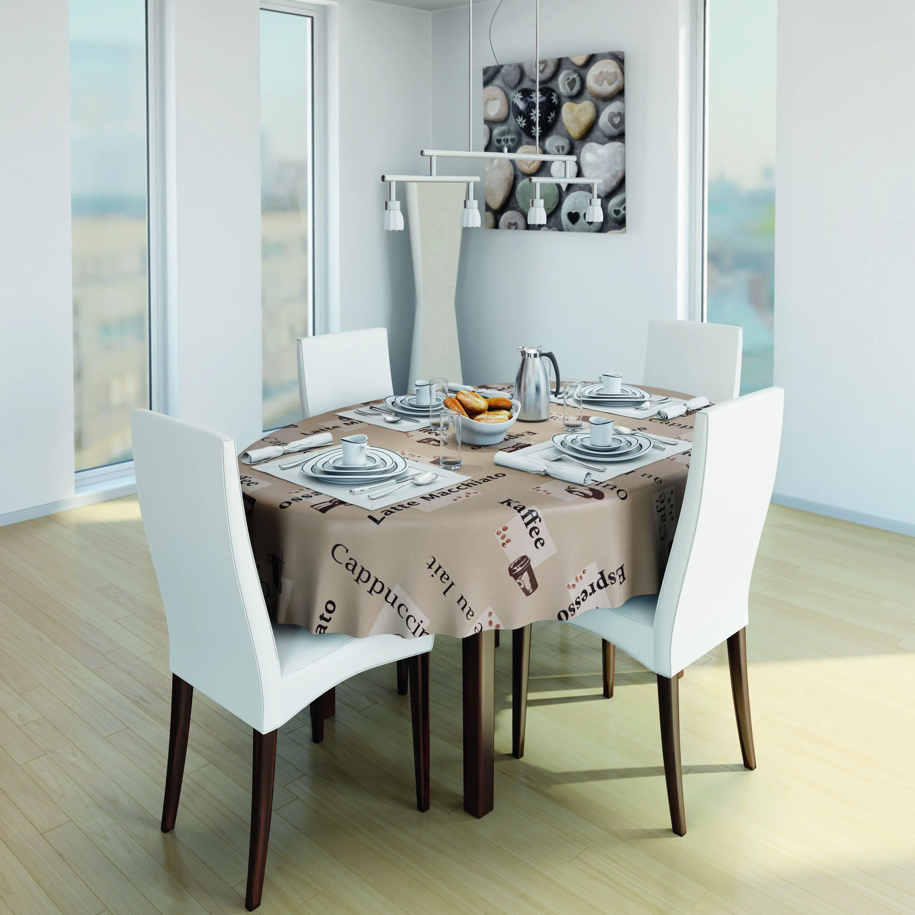 d-c-table Tischbelag Manhattan Cappuccino caramel, 140 cm