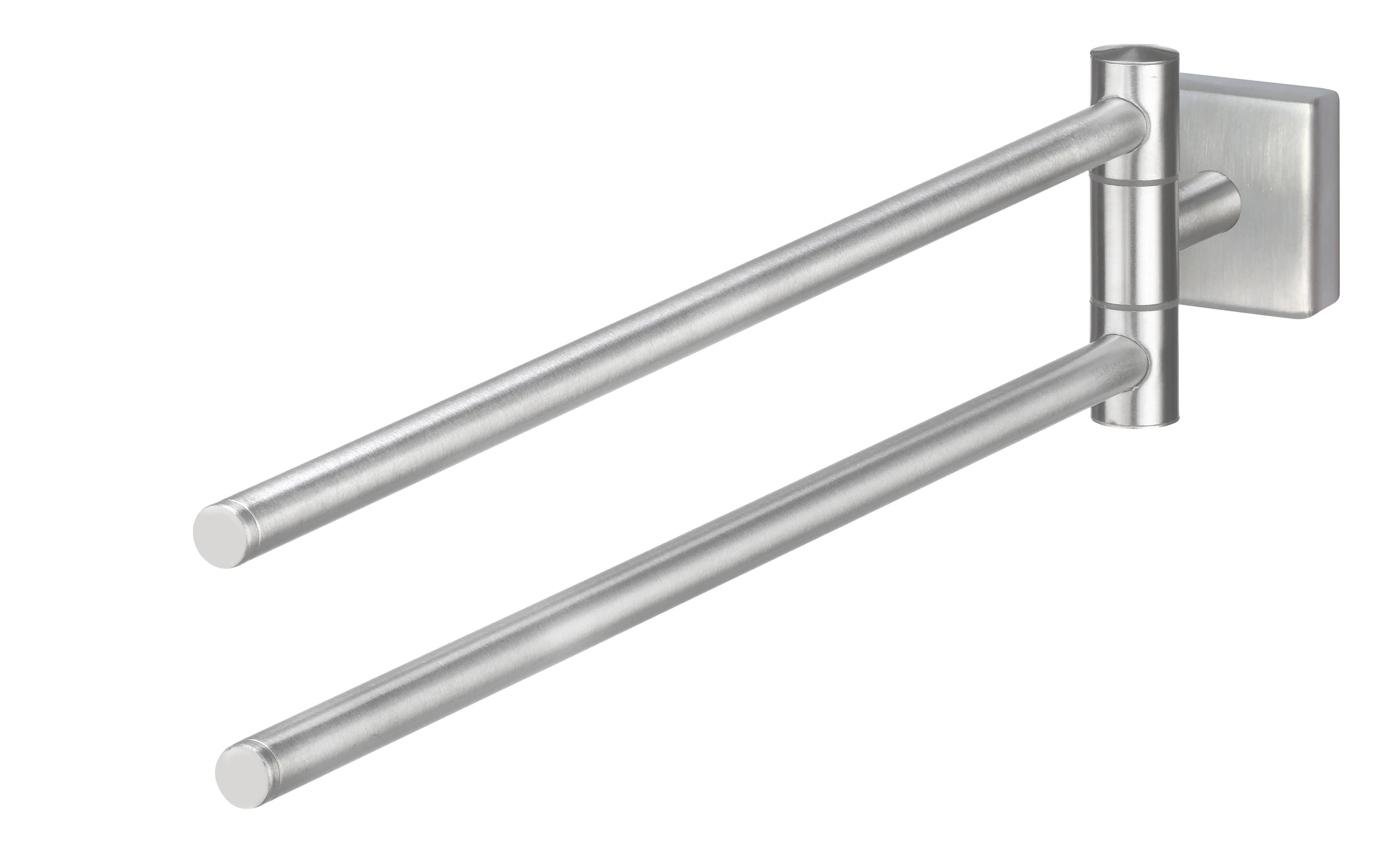 Trendline Handtuchhalter Edelstahl gebürstet Simple Cube 2-armig