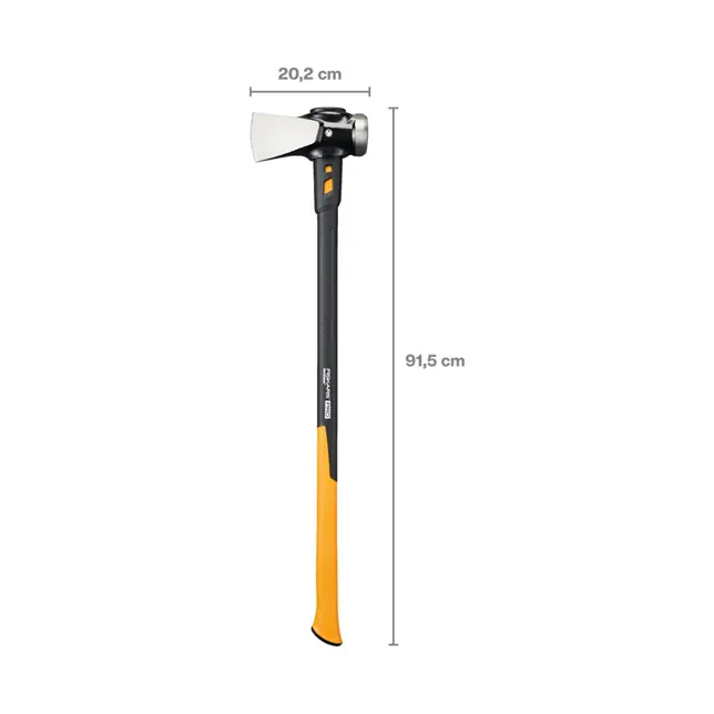 Fiskars Spaltaxt IsoCore XXL 92,1 x 20,3 x 7,6 cm mit Klingen- und Transportschutz