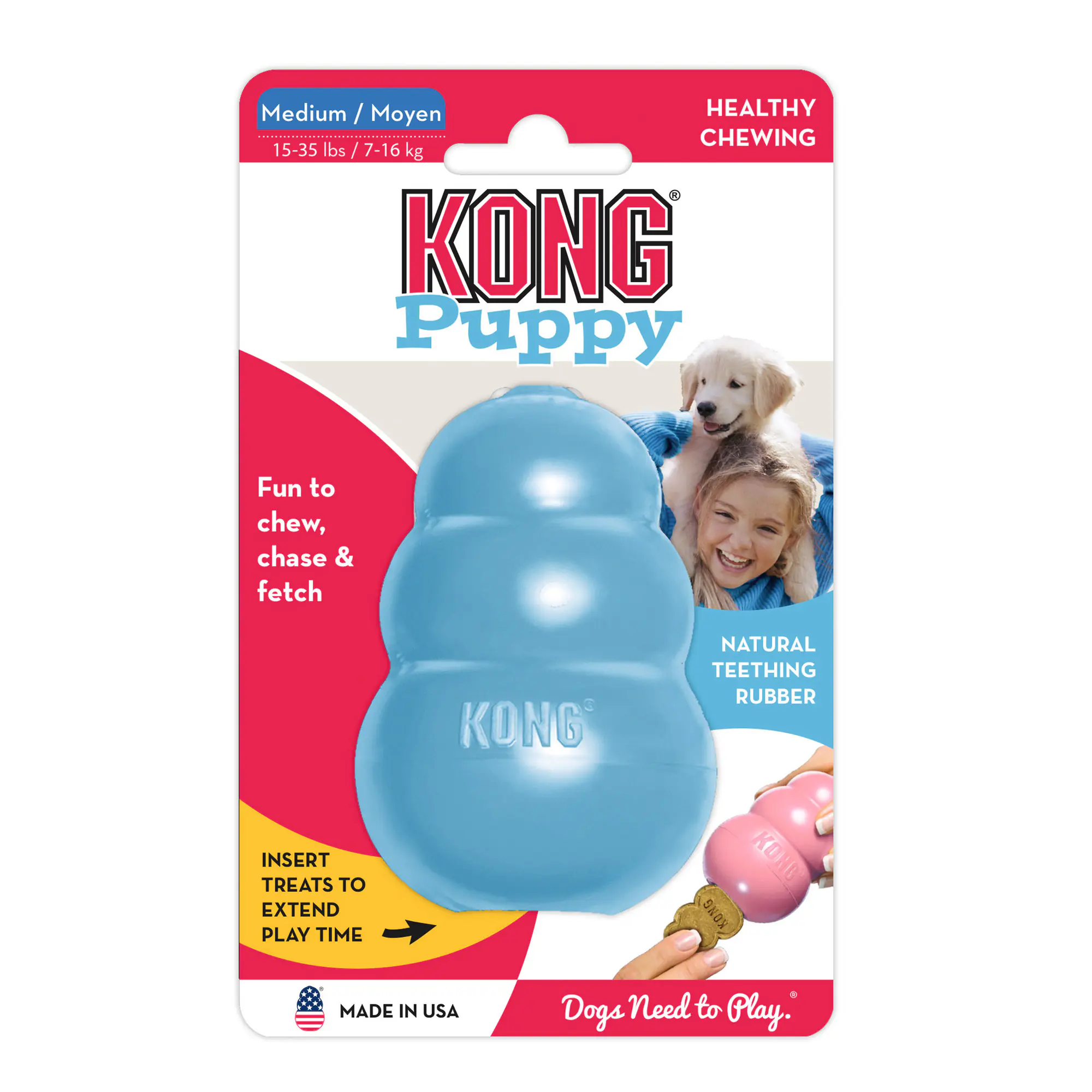 Kong Hundespielzeug Puppy 10 cm farblich sortiert