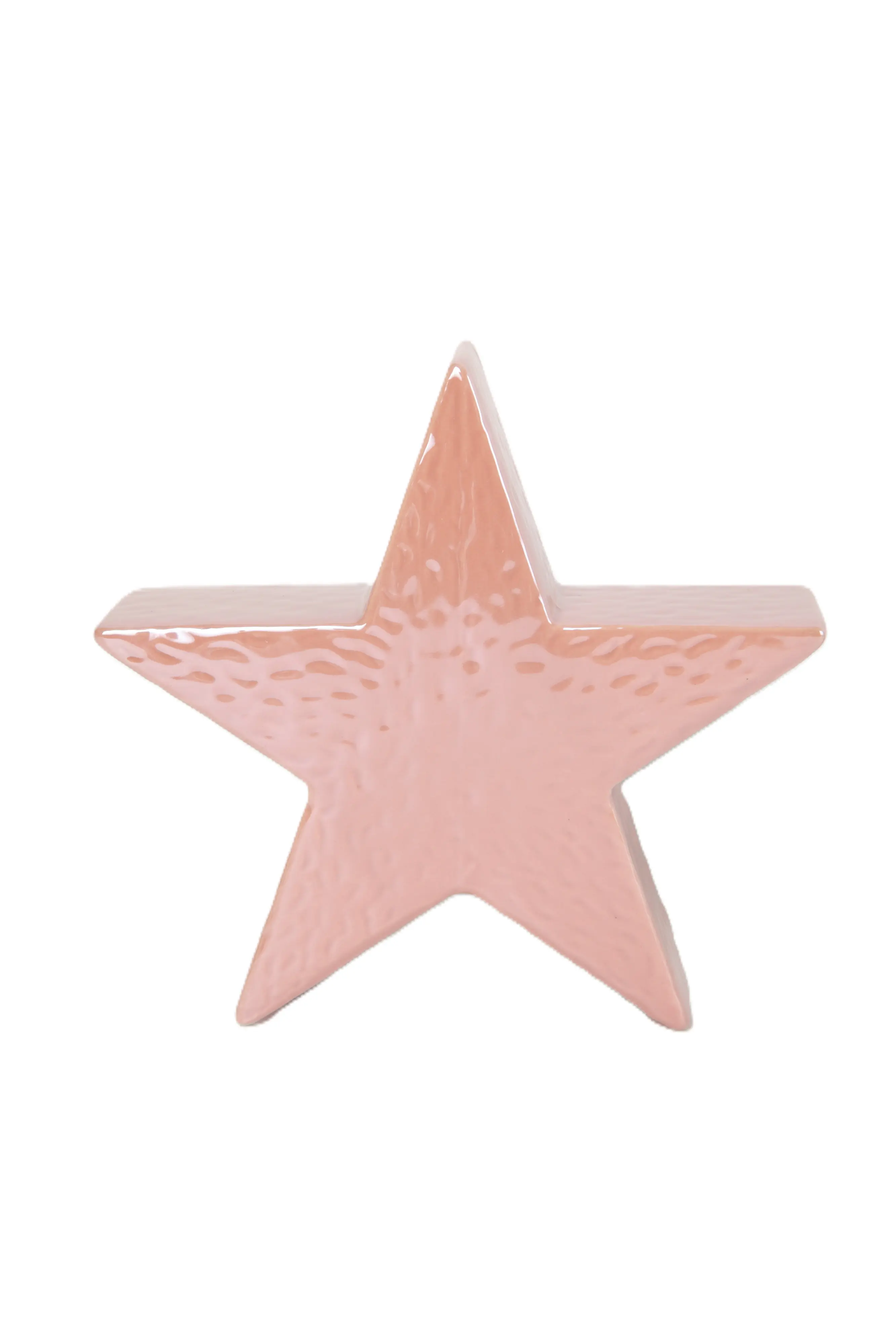 TrendLine Deko Stern Keramik 16 x 4,5 x 15 cm pink