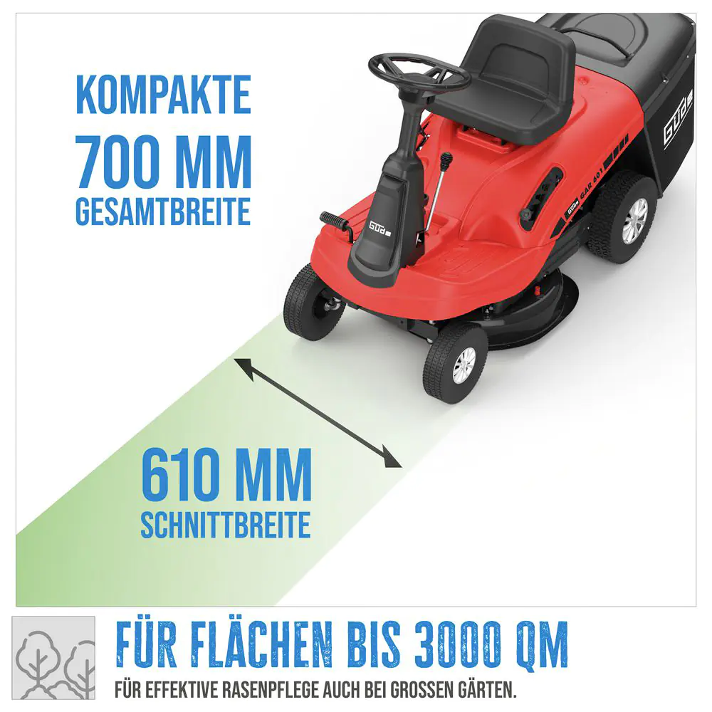Güde Benzin Aufsitzmäher GAR 601 61 cm Schnittbreite 4,8 kW