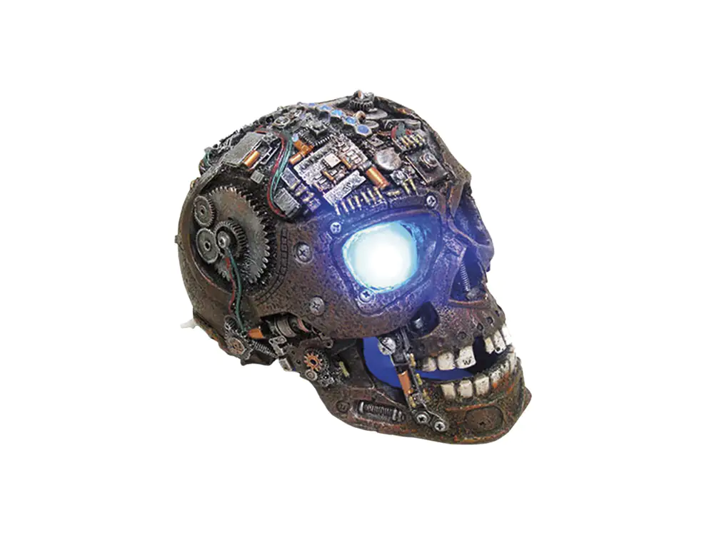 Nobby Aqua Ornaments CYBORG SCHÄDEL mit LED 20,8 x 13,7 x 15,0 cm