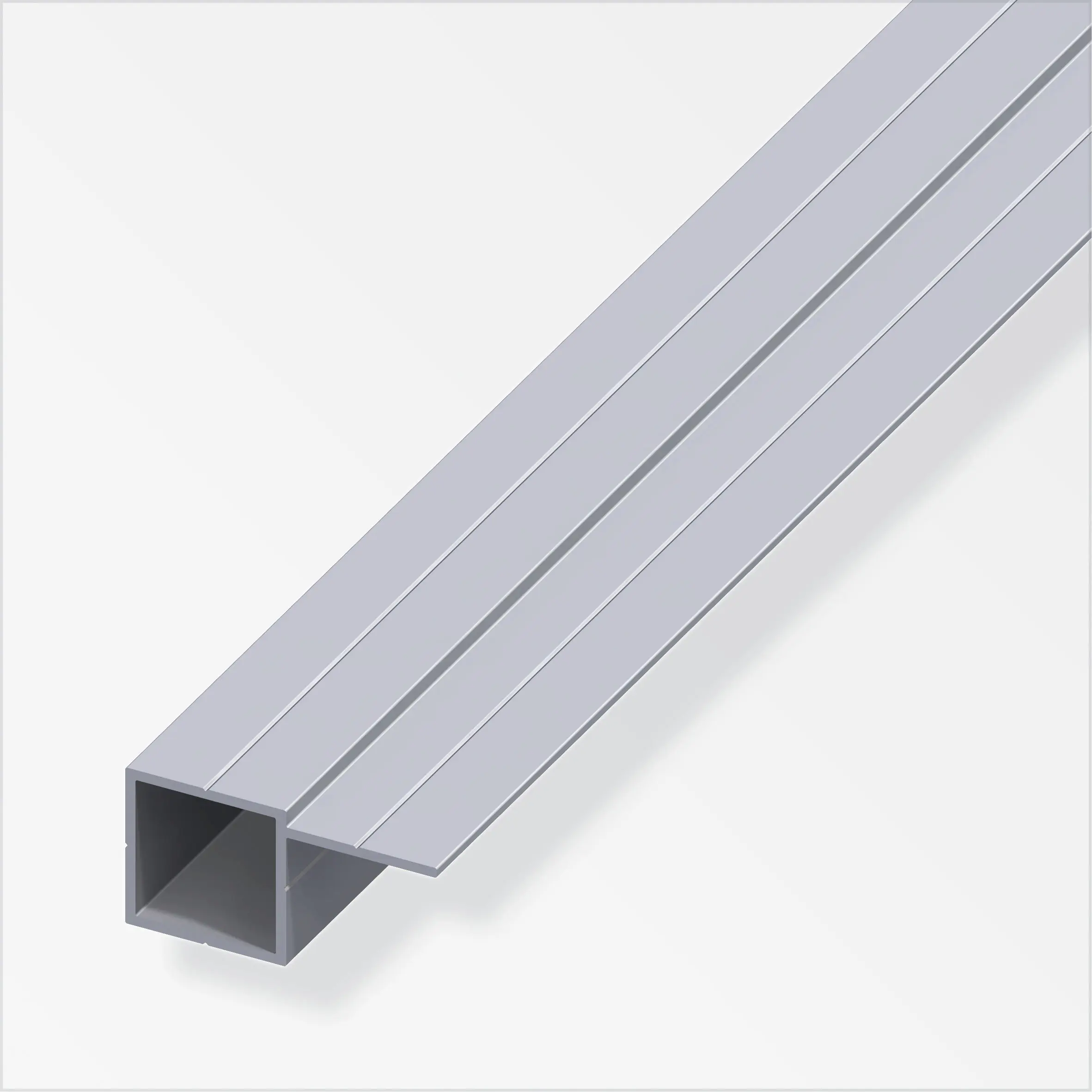 alfer Quadratrohr, 1 Schenkel versetzt 1 m, 23.5 x 45.5 x 1.5 mm