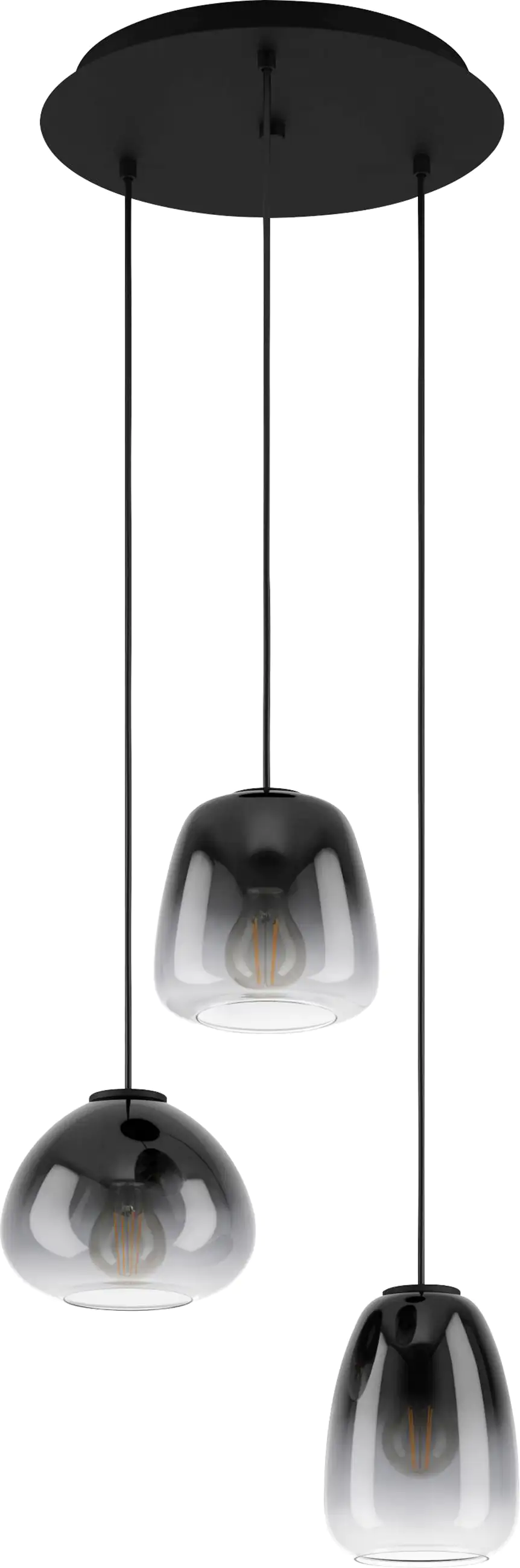 Eglo Hängeleuchte Aguilares schwarz-grau Ø 53 cm