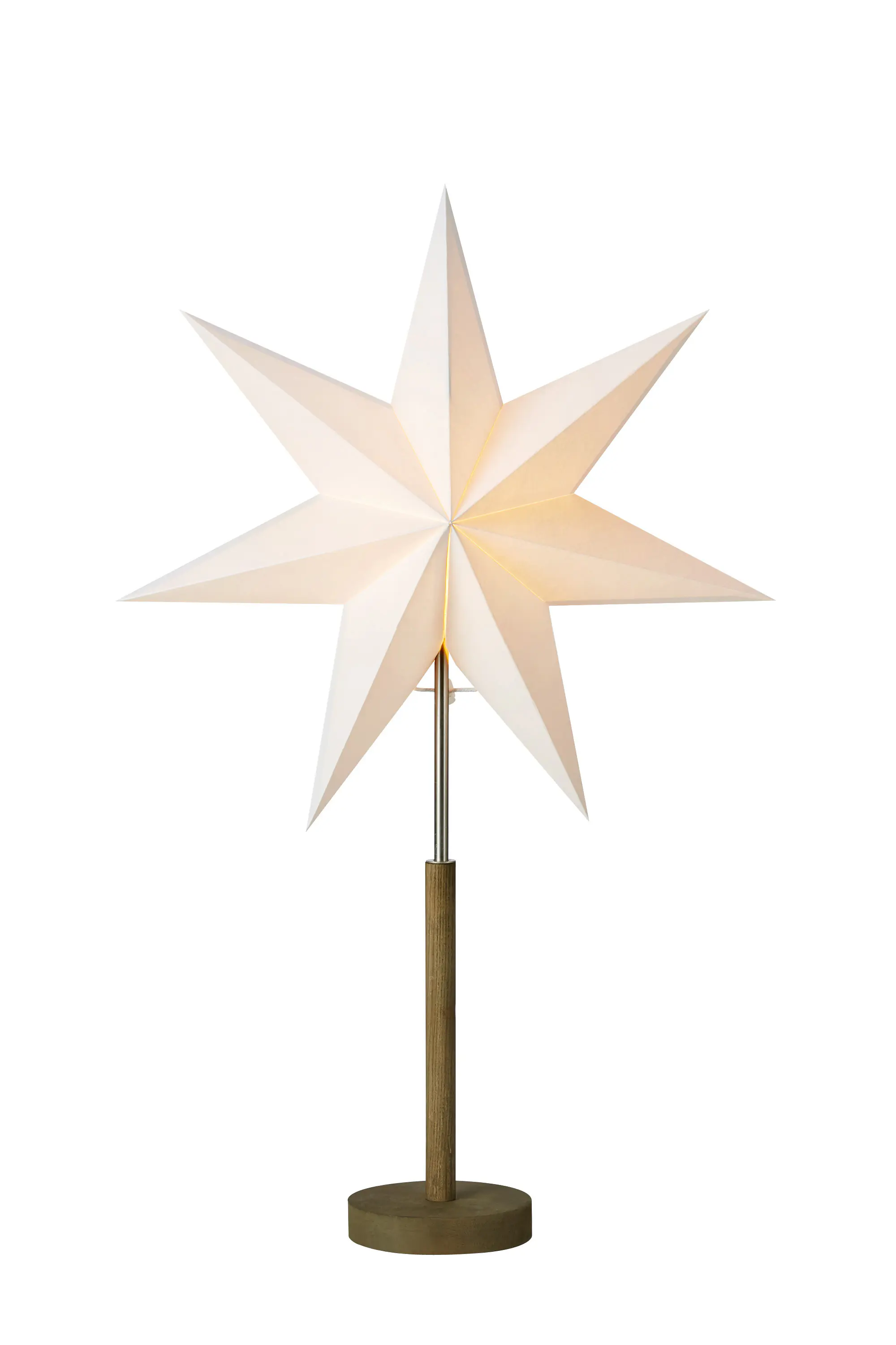 Tischlampe Stern Speranza 230 V Papier Ø 45 cm grau-weiß