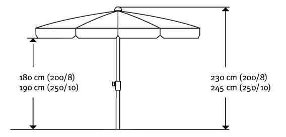 Schneider Sonnenschirm Aquila silbergrau Ø 200 cm