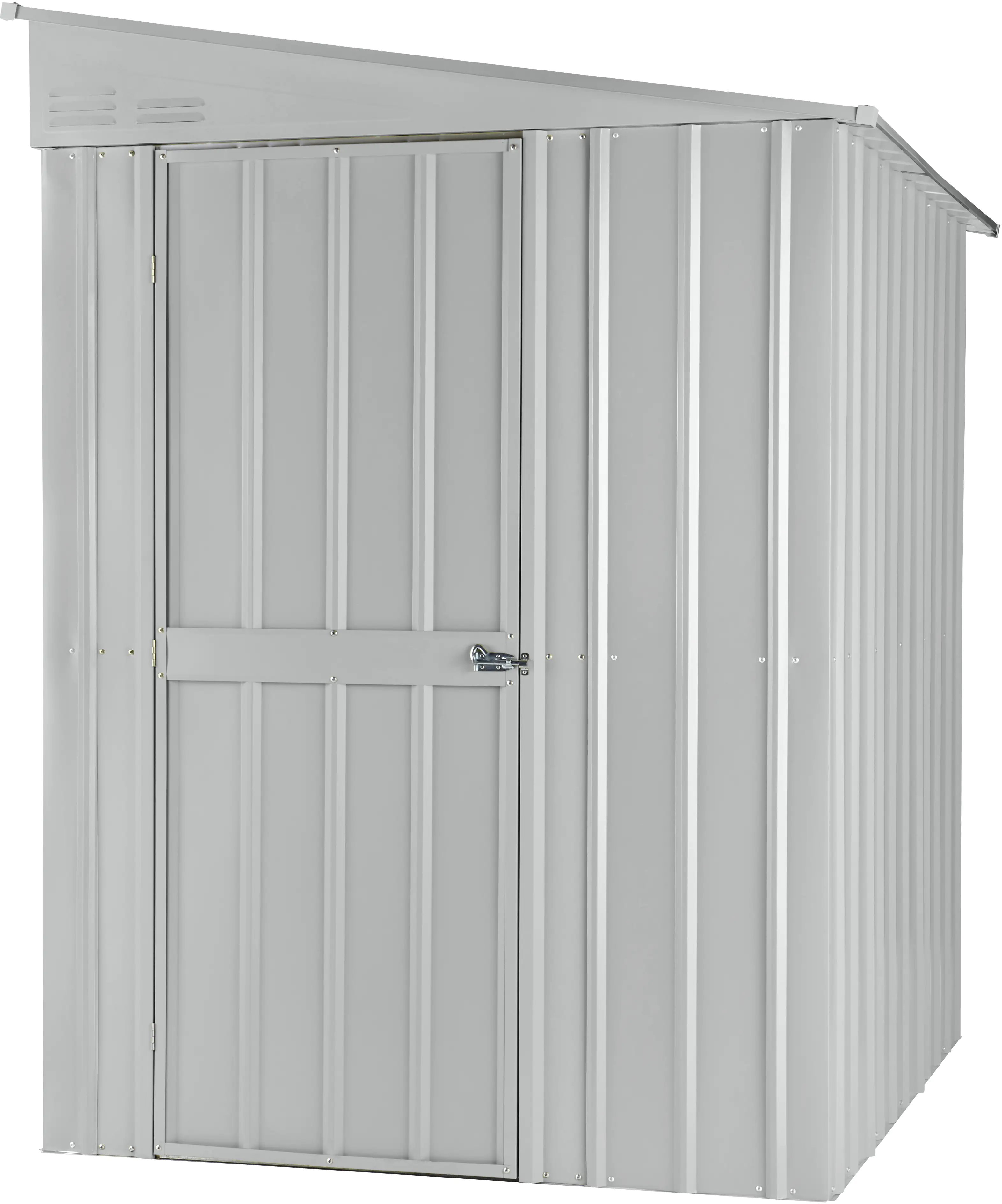 Globel Metallgerätehaus Lean-To 56 155 x 180 x 203 cm silber-metallic