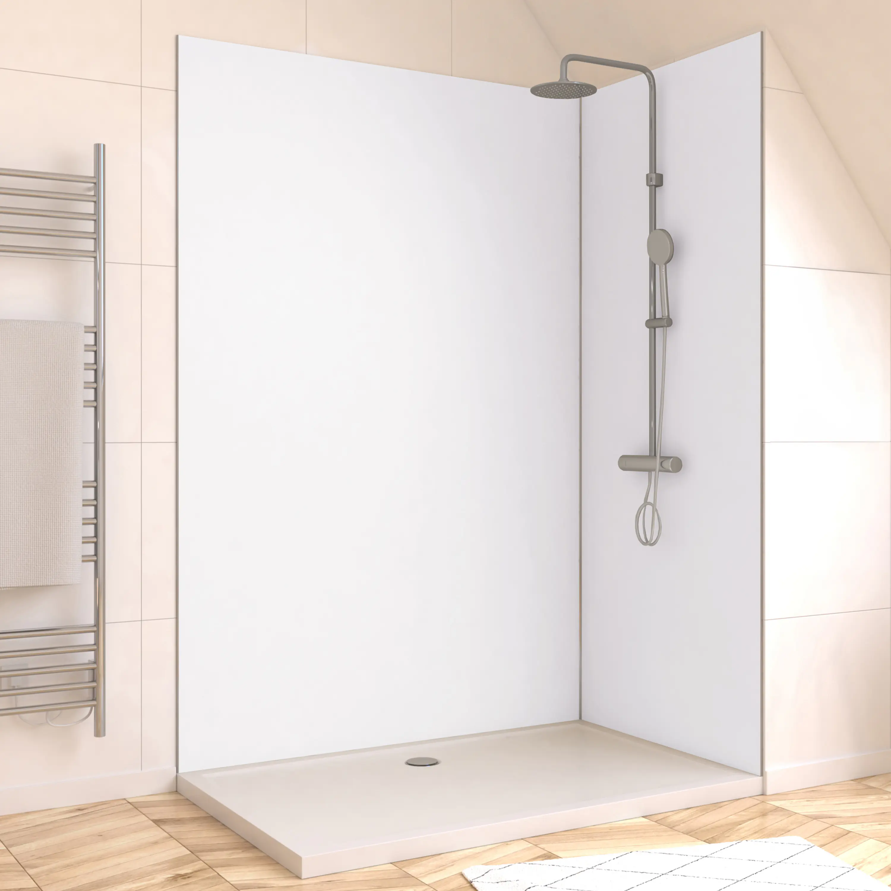 DSK Duschrückwand Panel Satin White 120 x 210 cm