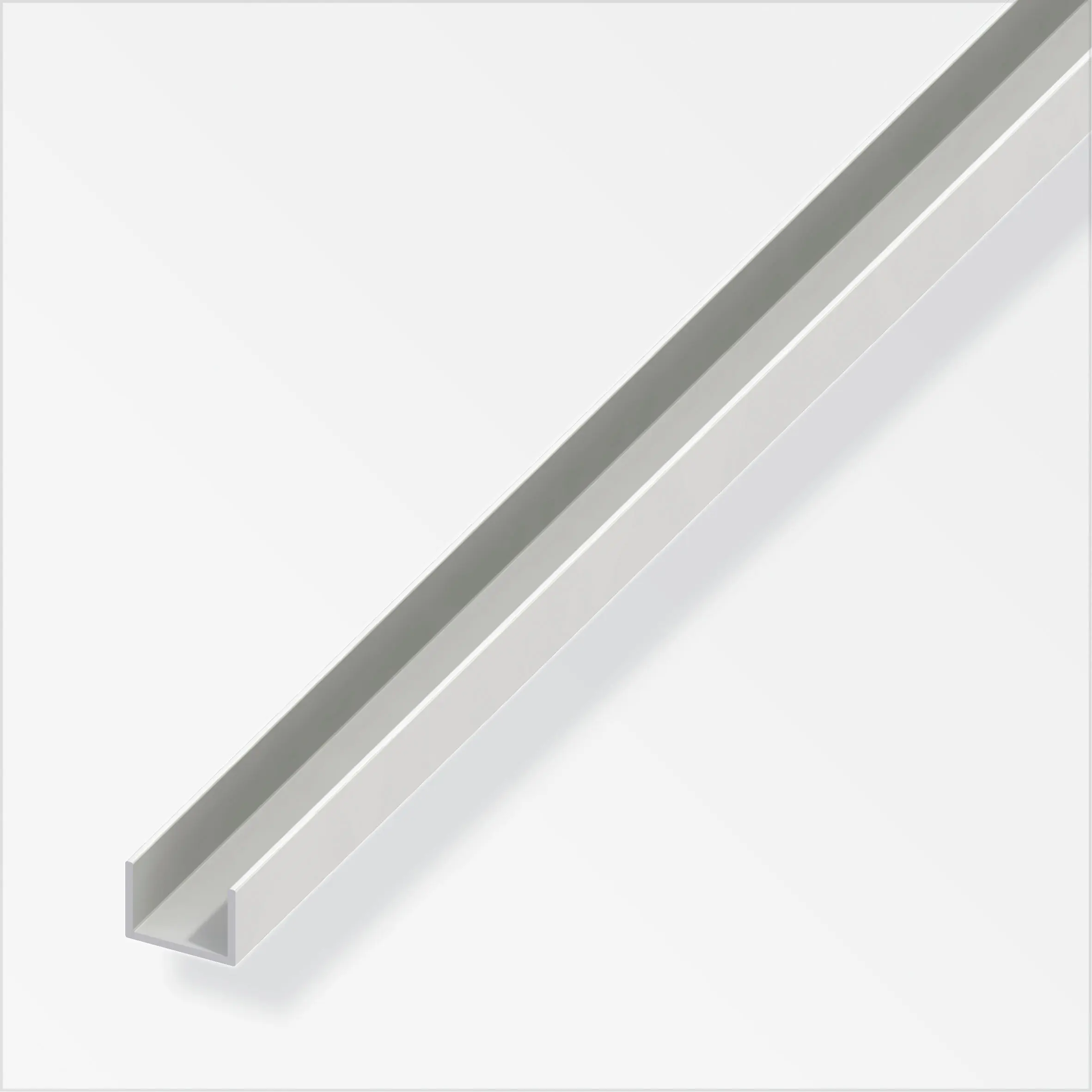 alfer U-Profil 1 m, 10 x 14 x 1 mm PVC (Kunststoff) glatt weiss