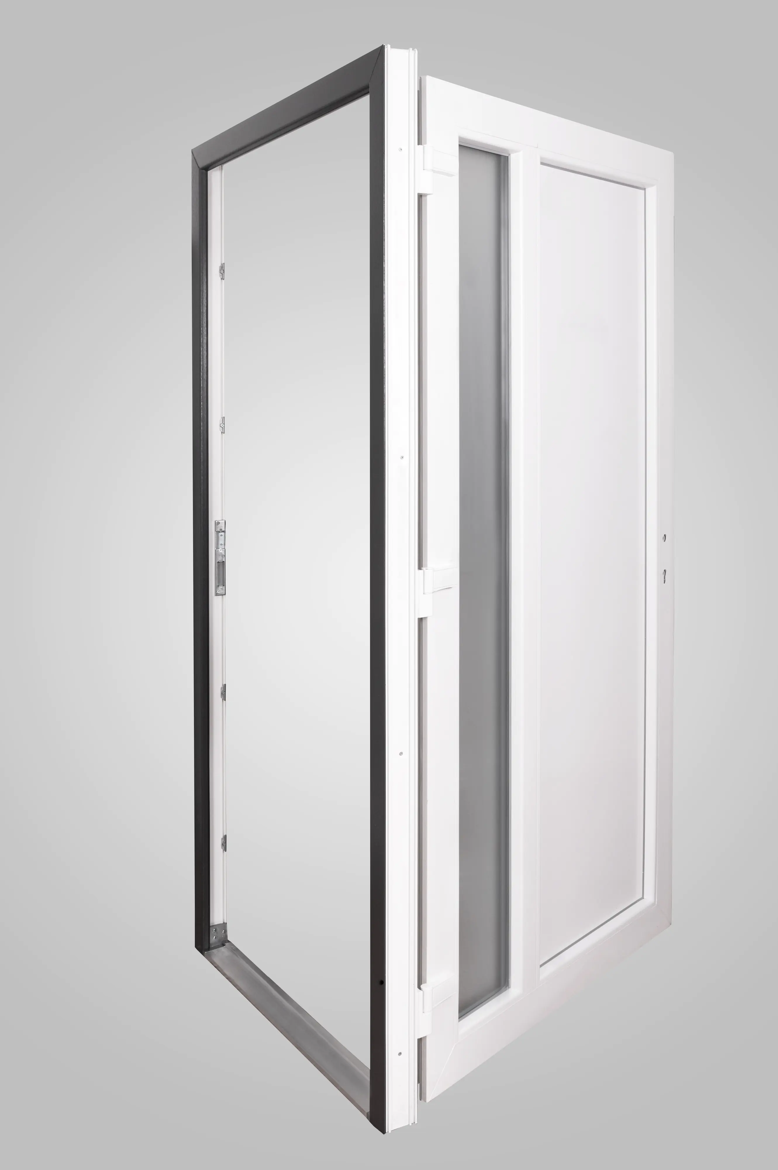Panto Haustür Modell K011 DIN links weiß/anthrazit 100 x 200 cm
