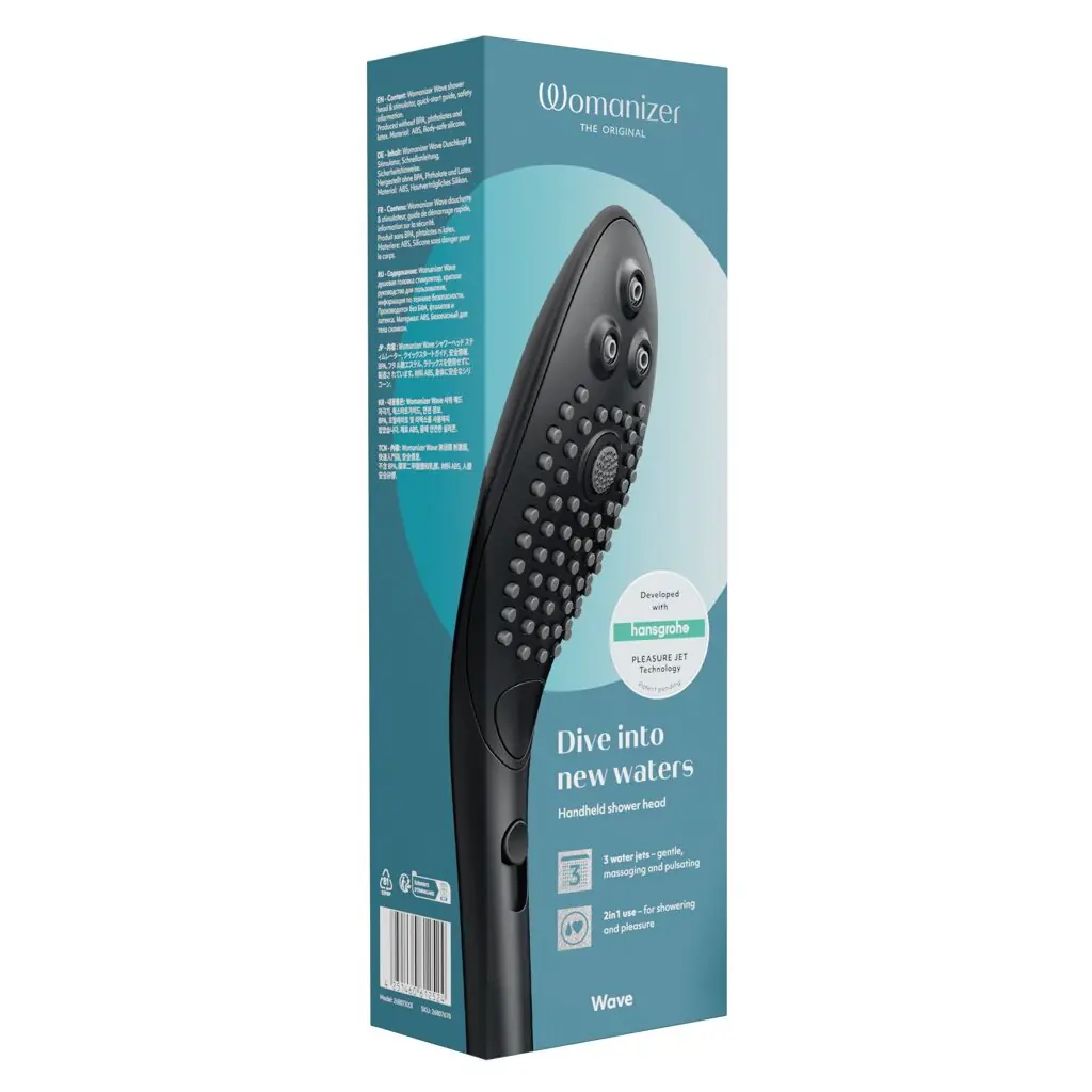 Handbrause Womanizer Wave schwarz mit Wasserspareinsatz