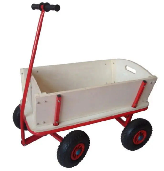 Flamingo Bollerwagen 95 x 60 x 98 cm holz/rot