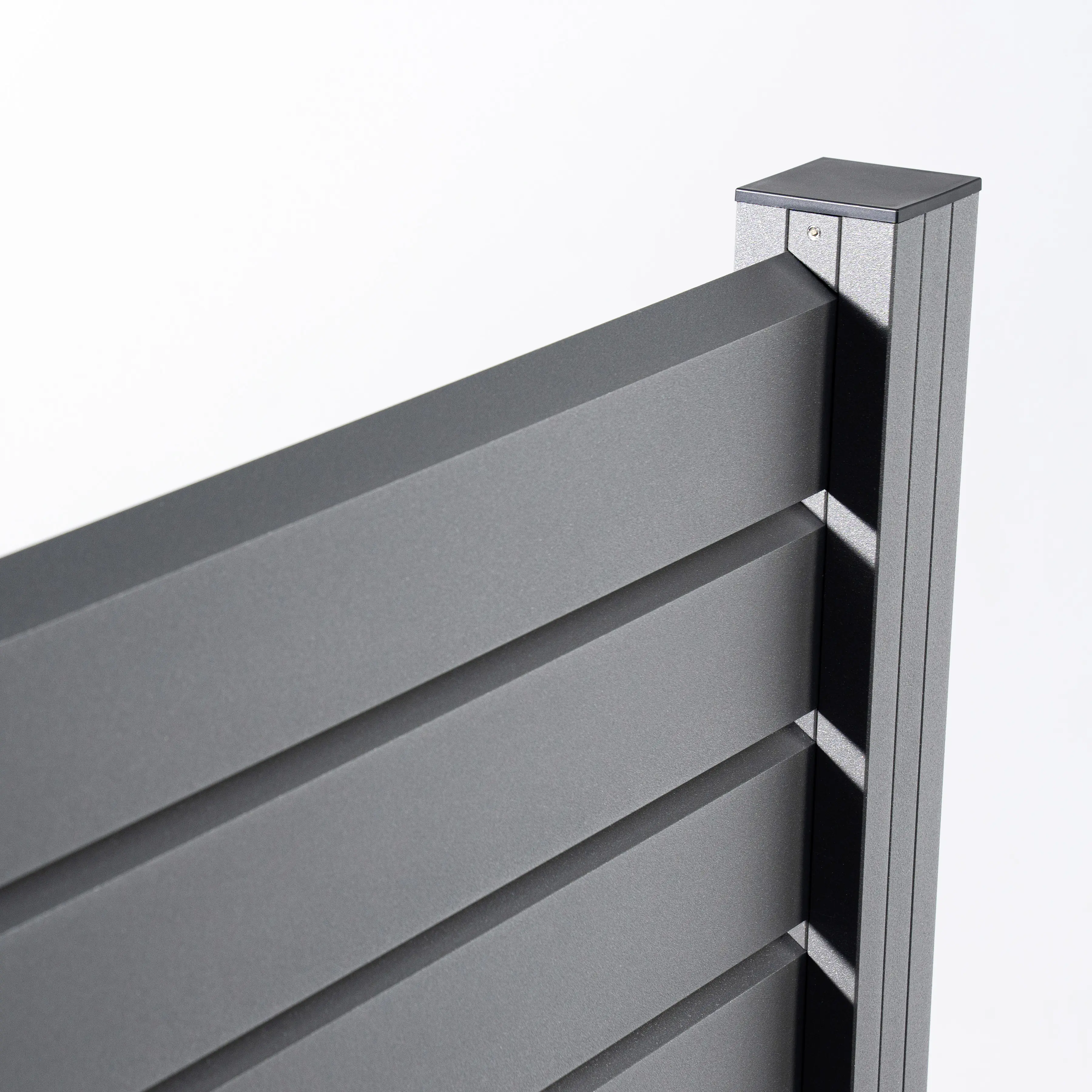 Ambiente Alu-Zaun Grundset Rhombus MINI 187 x 184,2 cm grau