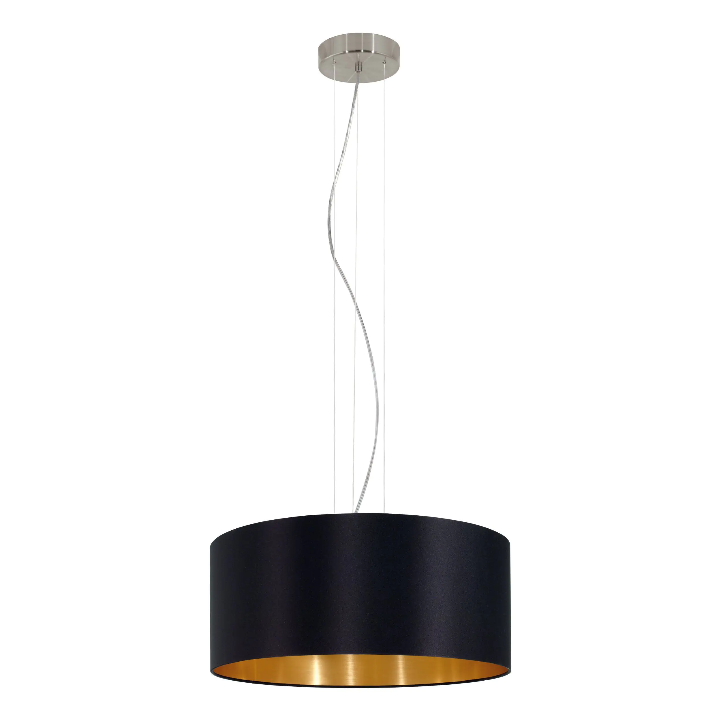 Eglo Pendelleuchte Maserlo schwarz-gold Ø 53 cm E27, max. 60 W