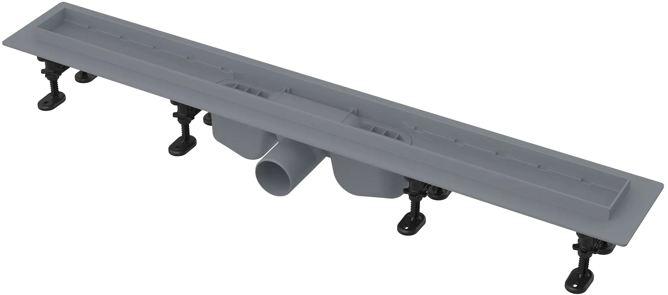 TrendLine Duschrinne 75 cm Kunststoff grau ohne Rost