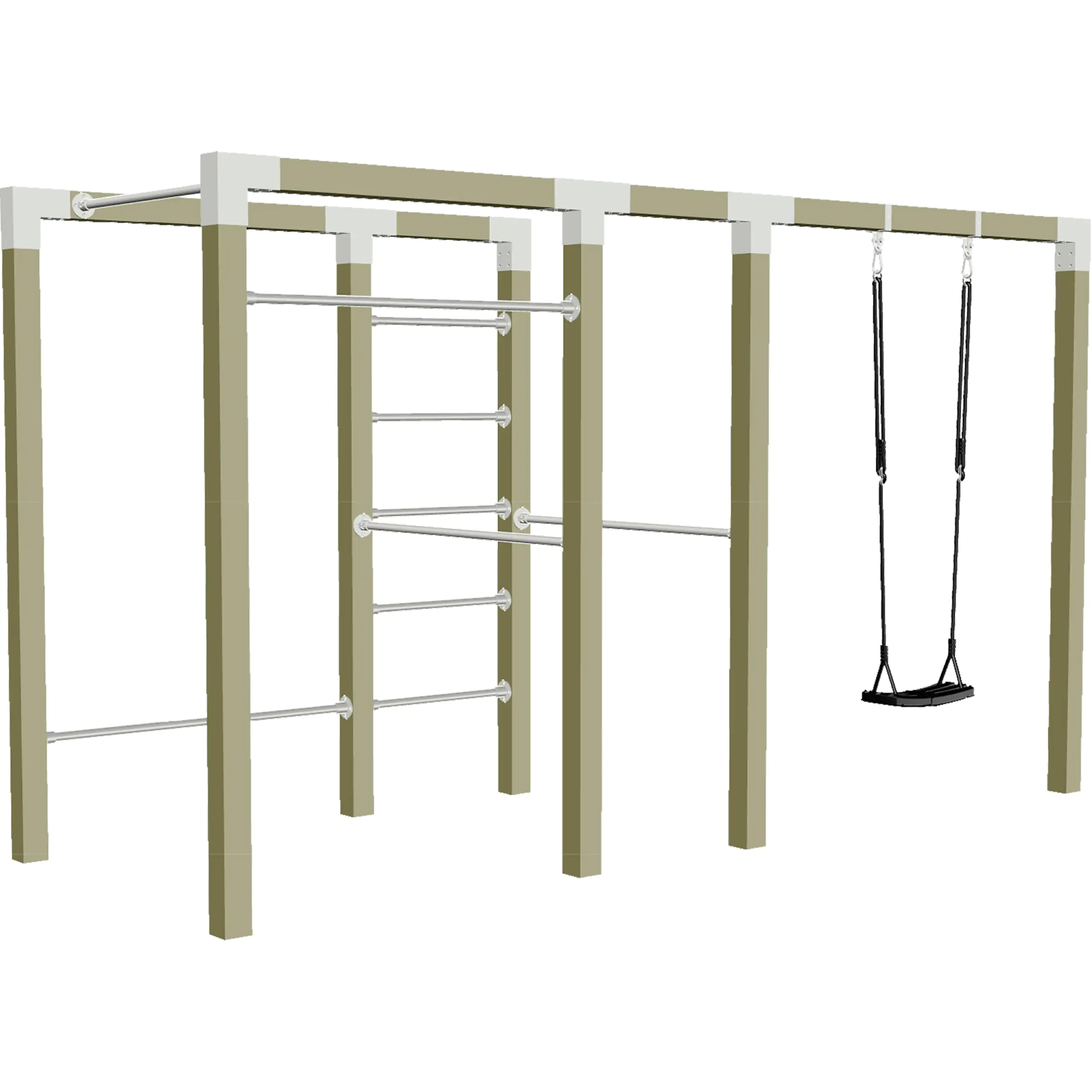 Plus Outdoor Fitness Modell 3 138 x 220 x 380 cm druckimprägniert grün