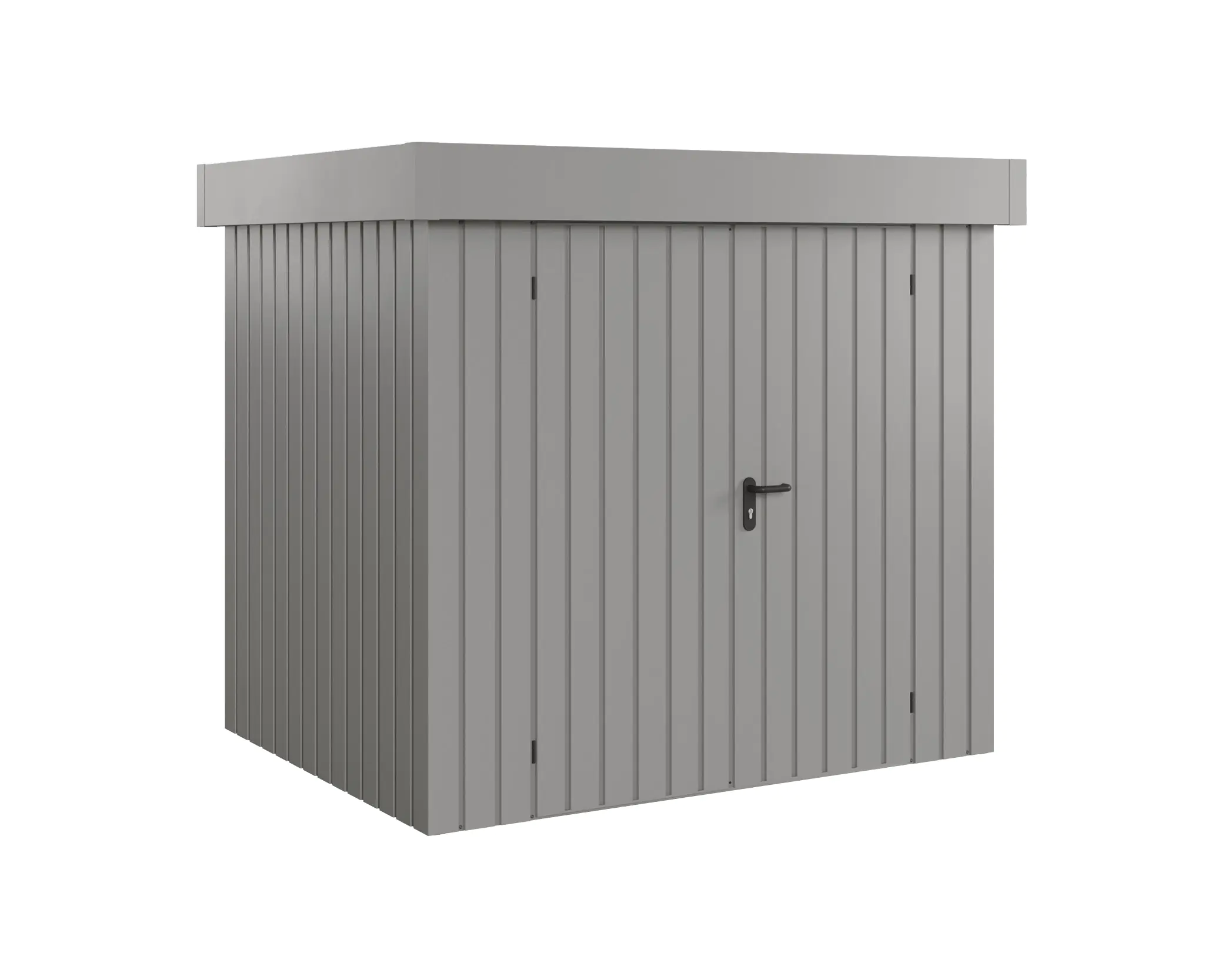 EcoStar Metallgerätehaus Euroline EFD4 aluminiumgrau 214 x 166 cm 2-flg.