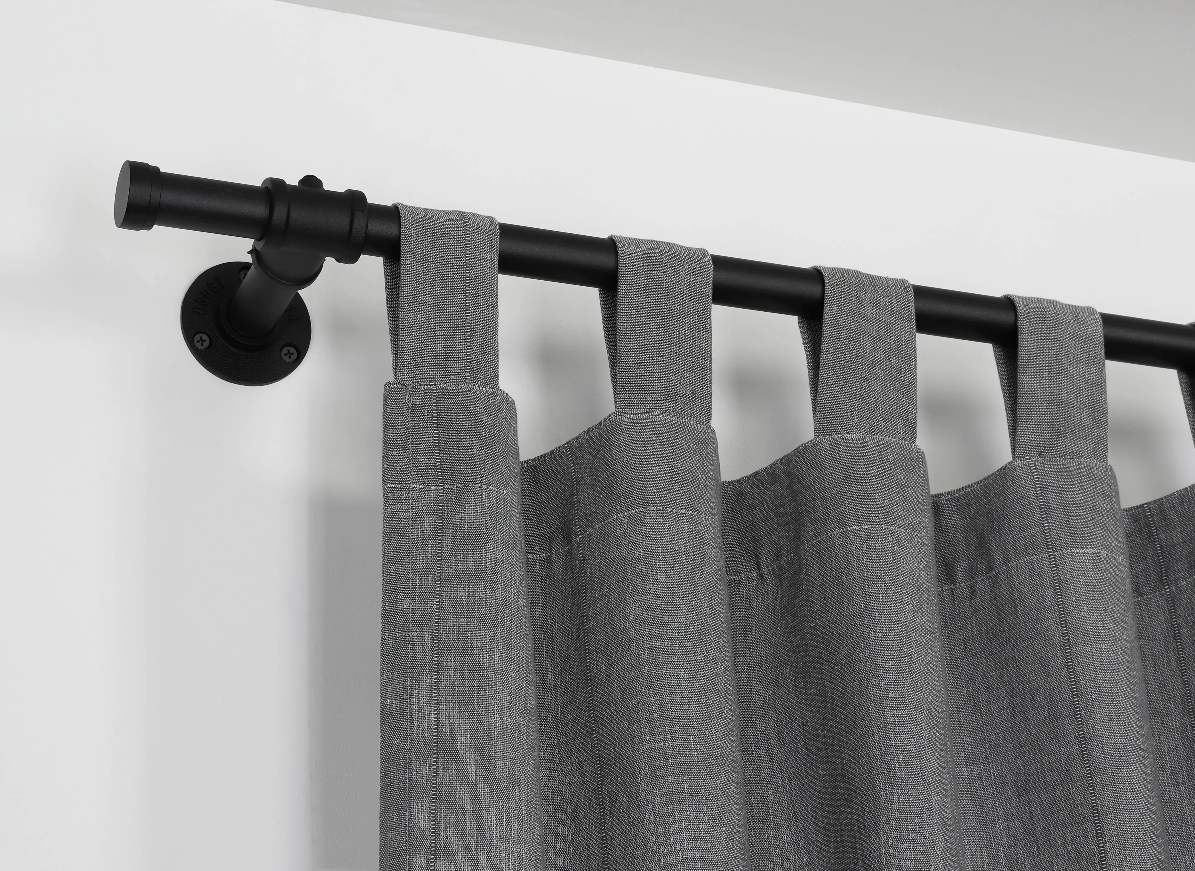 Gardinia Gardinenstange Industrial Home Ø 25 mm schwarz 160 cm