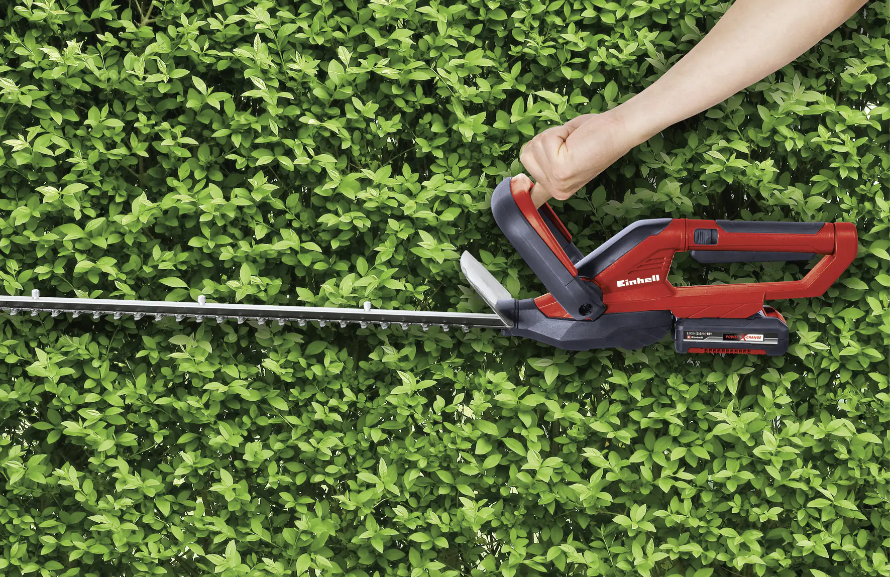 Einhell Akku-Heckenschere GC-CH 1855 55 cm Schnittlänge mit 1 x 2,5 Ah Akku