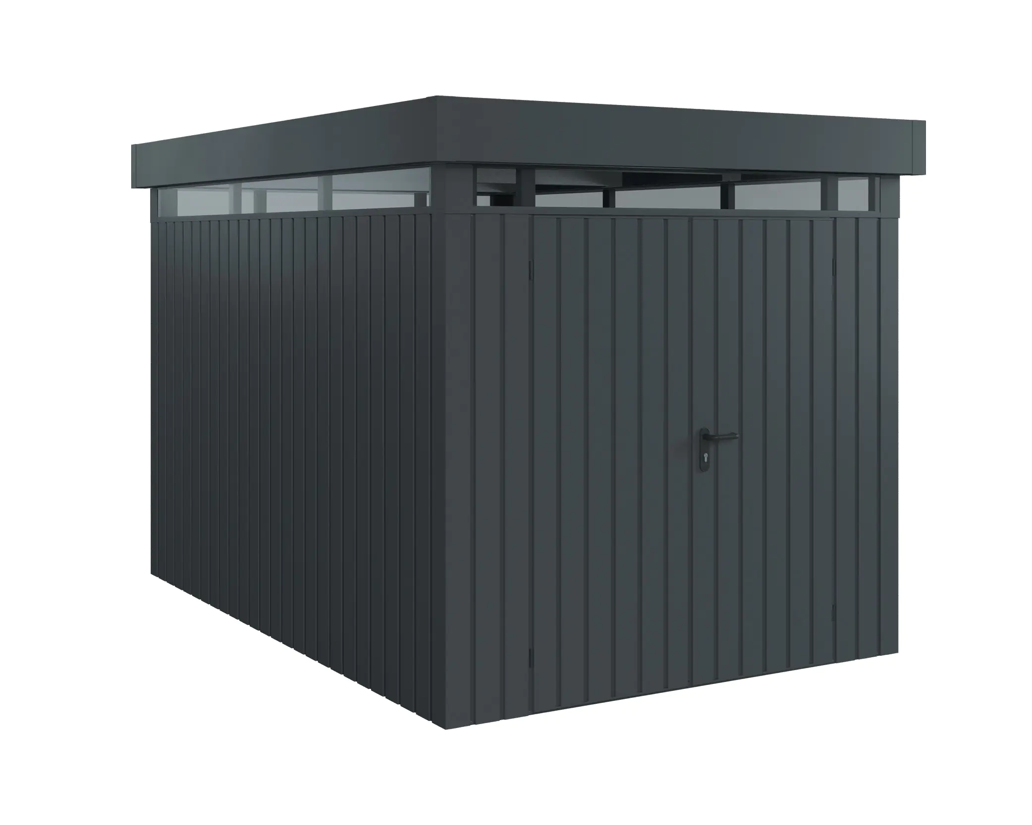 EcoStar Metallgerätehaus Euroline EFD7 LB anthrazit 214 x 310 cm 2-flg.
