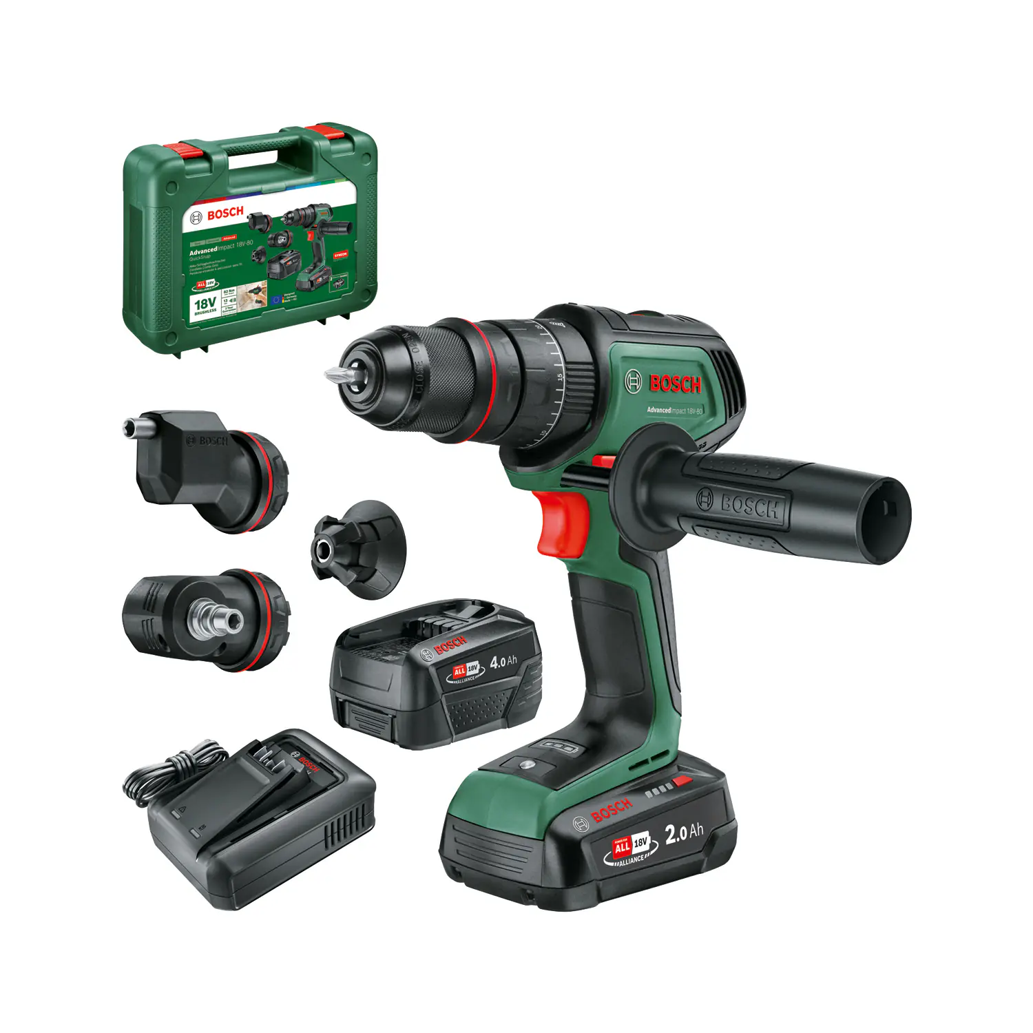 Bosch Akku-Schlagbohrschrauber AdvancedImpact 18V-80 QuickSnap inkl. 2 Akkus & Ladegerät