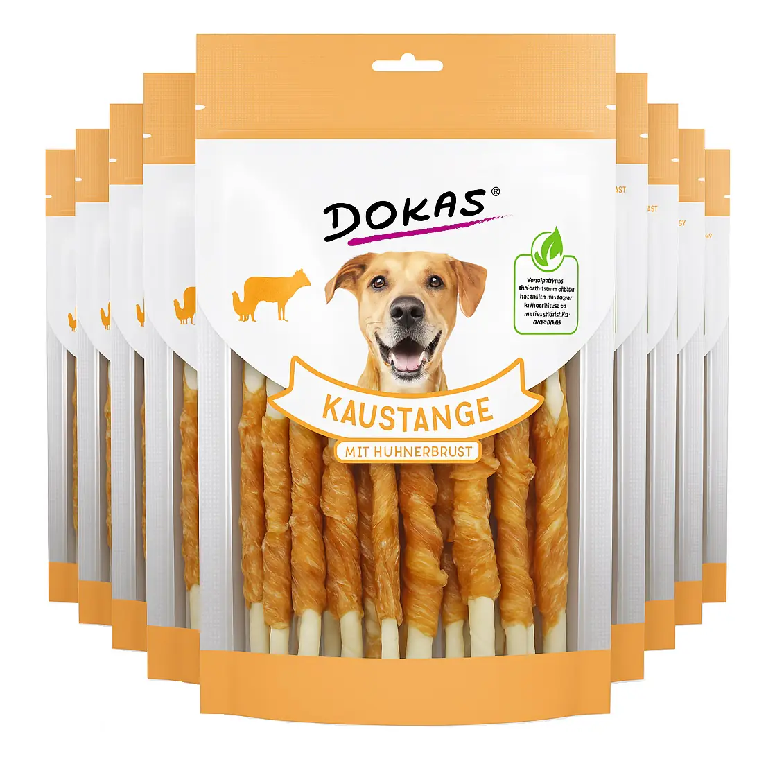 Dokas Hundesnack Kaustange mit Hühnerbrust 9 x 200 g Sparset