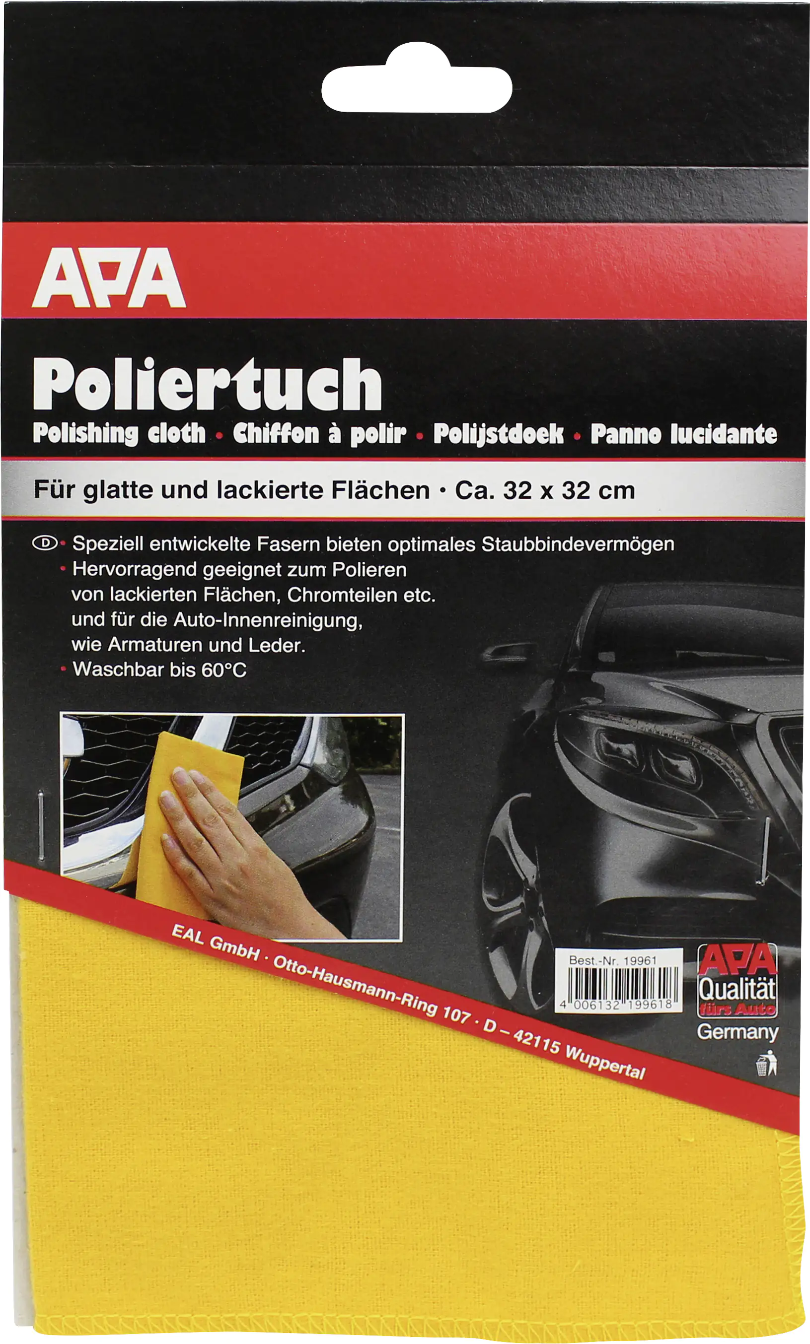 APA Poliertuch gelb 32x32cm