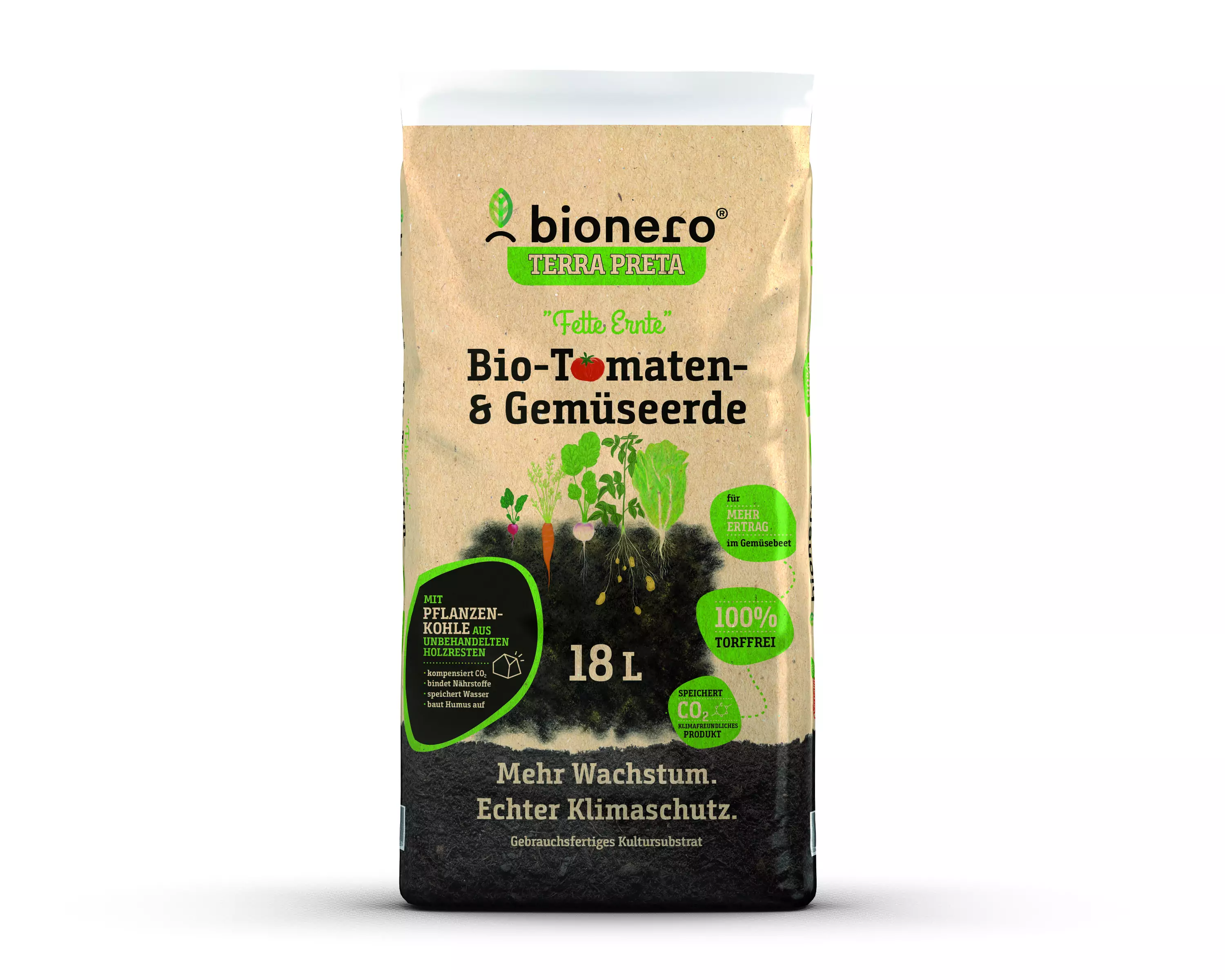 bionero Bio-Tomaten- & Gemüseerde "Fette Ernte" 18 L torffrei