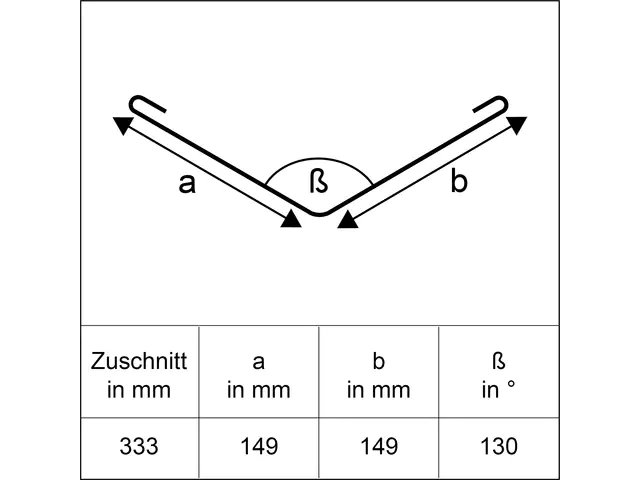 Sarei Kehlblech 2000 x 333 mm natur