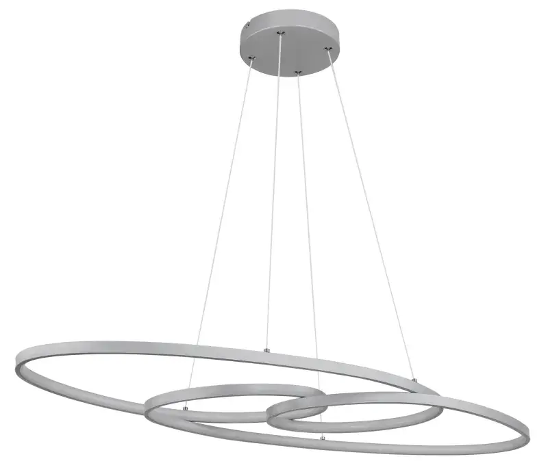 Globo Hängeleuchte Spira 100 x 120 cm silber matt CCT