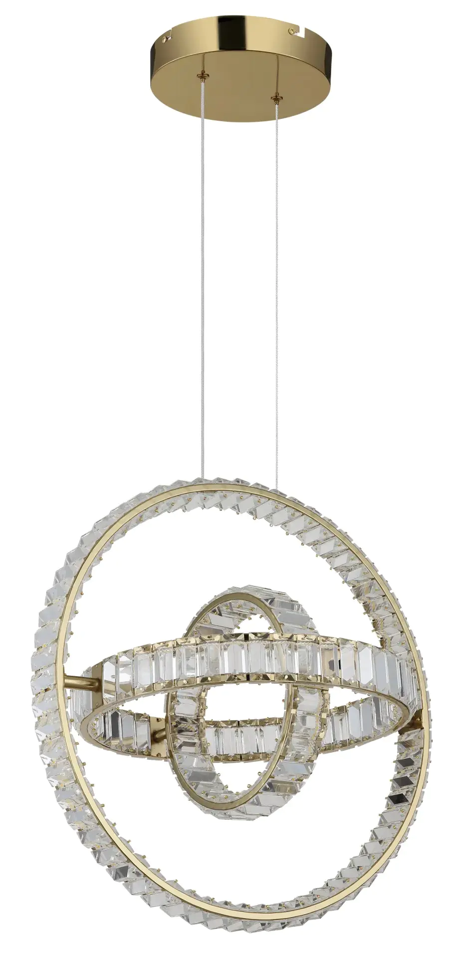 Globo LED Hängeleuchte Neil 3 Ringe goldfarben warmweiß-kaltweiß