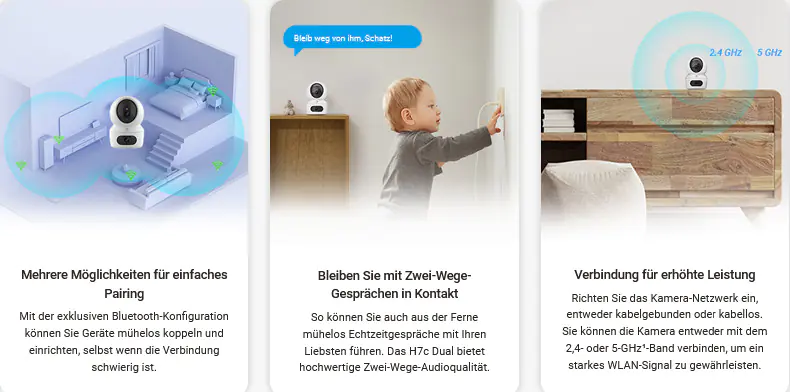 Ezviz WLAN Indoor Überwachungskamera H7c Dual