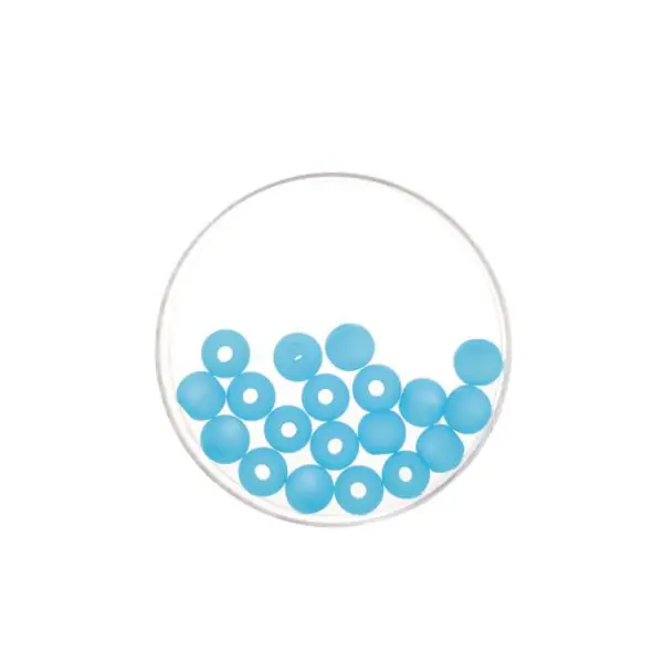 Glorex Perle Polaris 8 mm 15 Stück, matt aqua