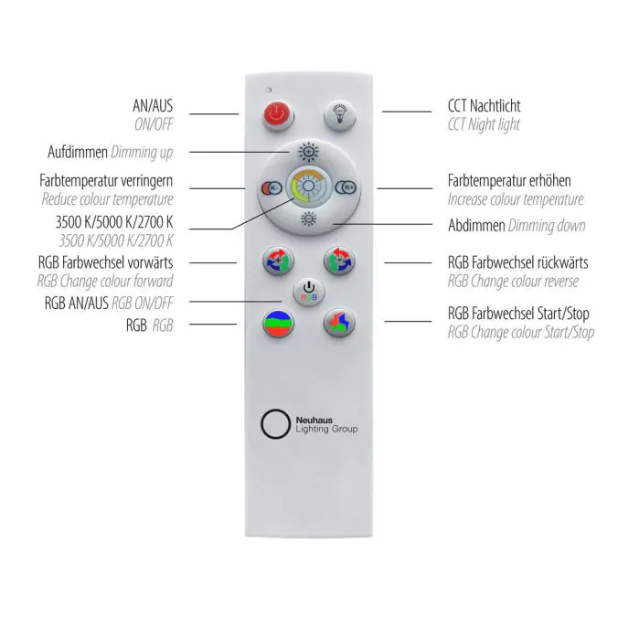 JustLight CCT LED Deckenleuchte Galactica weiß 100 x 25 cm dimmbar