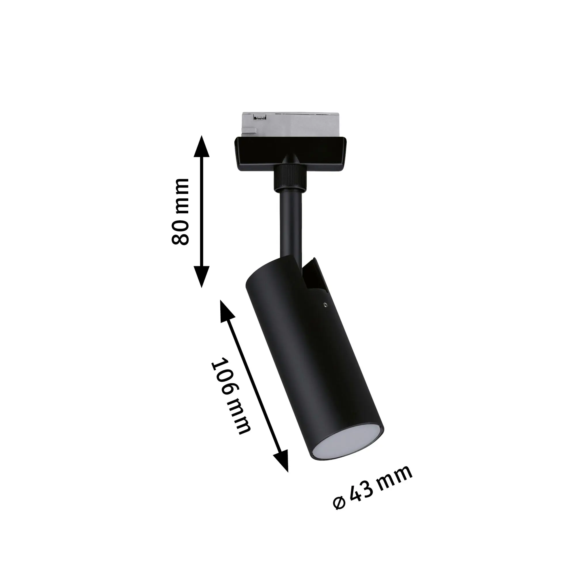 Paulmann URail LED Einzelspot Tubo schwarz matt 4,3 x 19,7 cm warmweiß