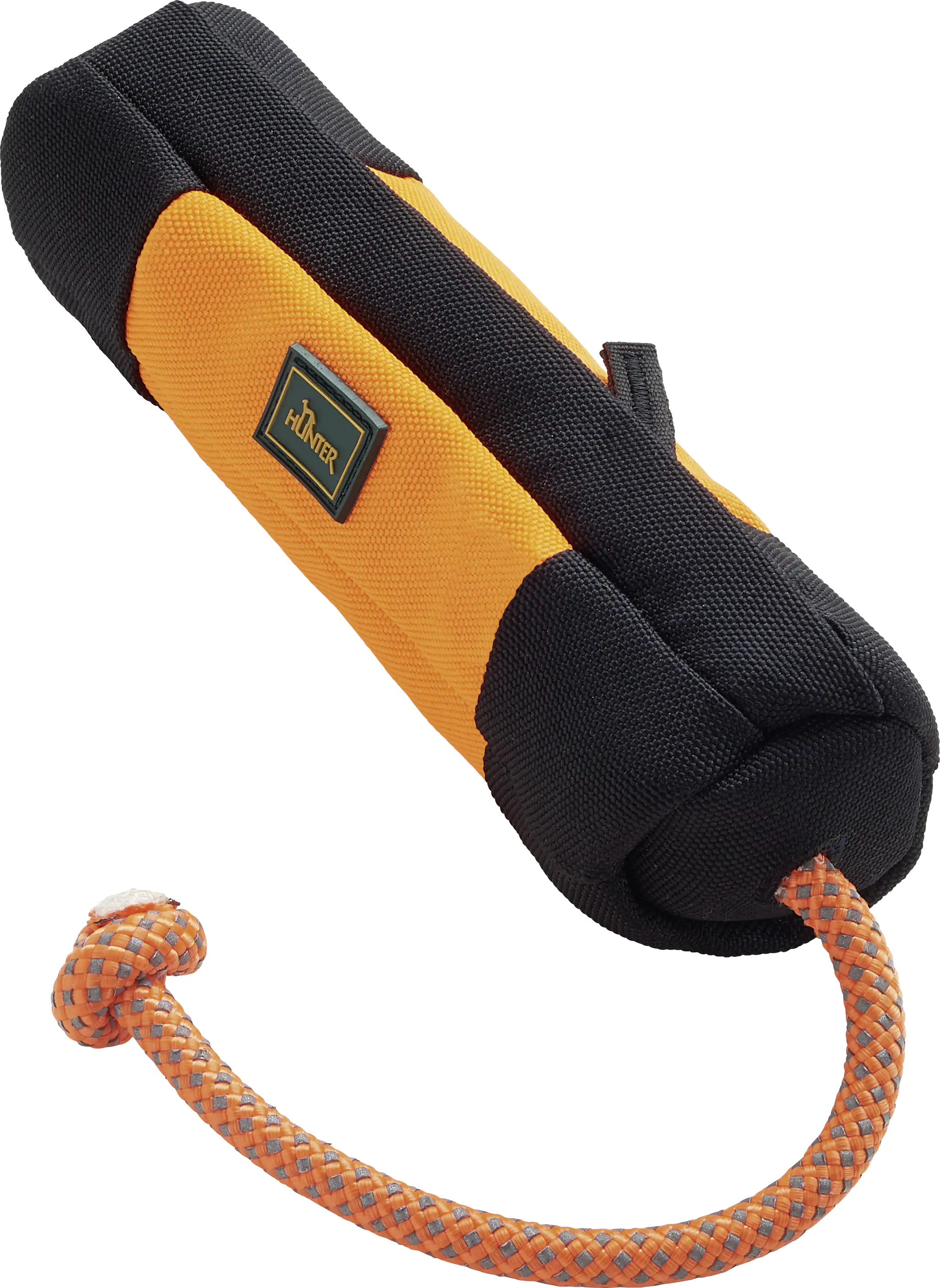 Hunter Hundespielzeug Trainer Snack Dummy mit Seil 35 cm orange/schwarz