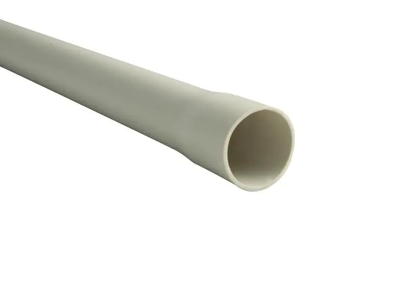 Stangenrohr M20 2 m, starr, mit Muffe, grau