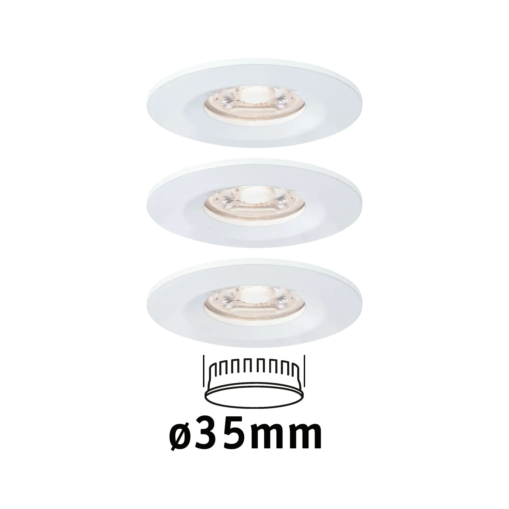 Paulmann Einbauleuchte Nova mini Coin weiß matt starr 3er set