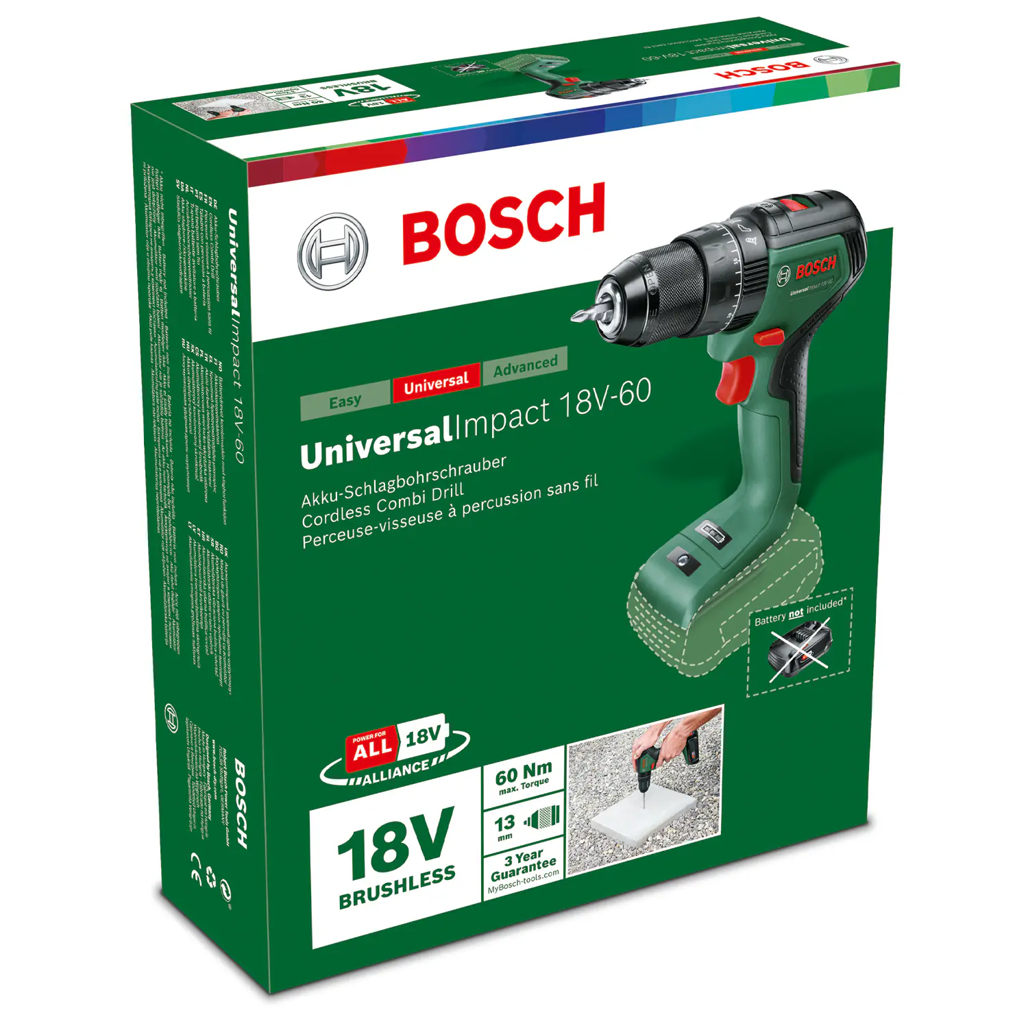 Bosch Akku-Schlagbohrmaschine UniversalImpact 18V-60 Solo