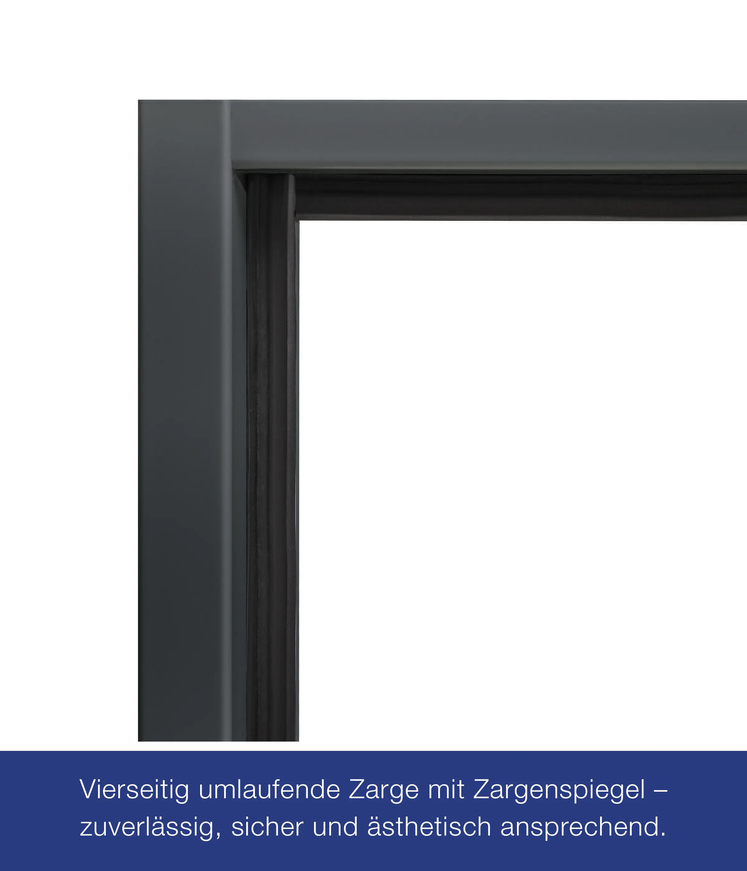 Hörmann Kellertür mit Lichtausschnitt anthrazitgrau 100 x 200 cm Links/Rechts