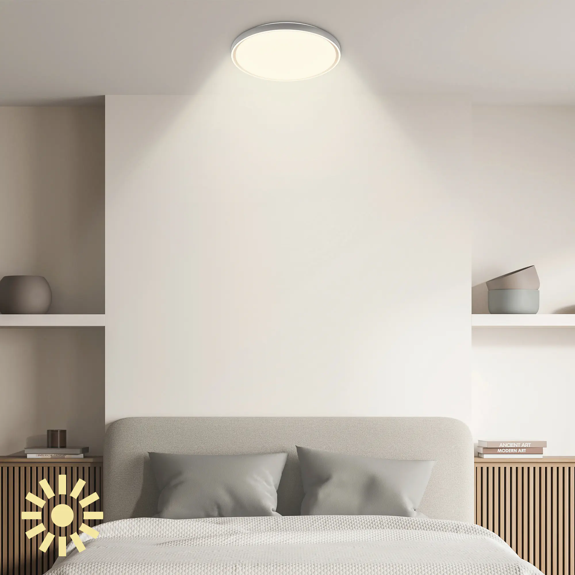 Briloner LED-Deckenleuchte Ina Ø 49,5 cm anthrazit CCT dimmbar