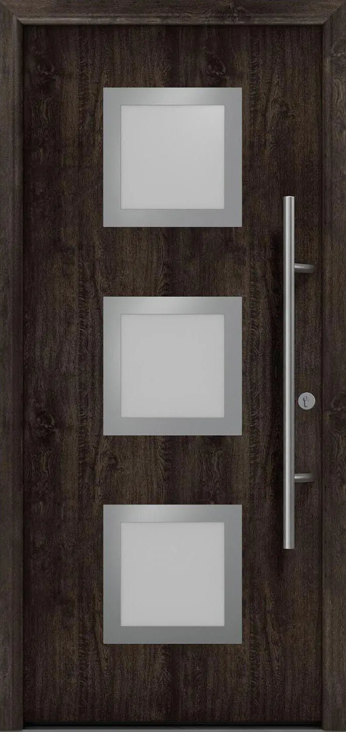 EcoStar Haustür ISOPRO Secur IPS 810S RC2 night oak 110 x 210 cm