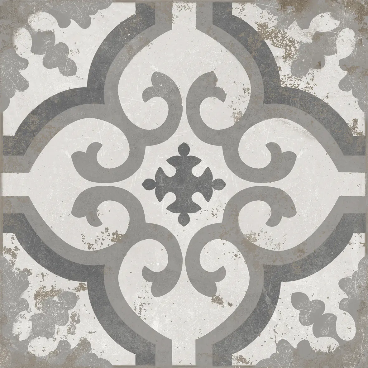 Bodenfliese Feinsteinzeug Zeta 20 x 20 cm grau