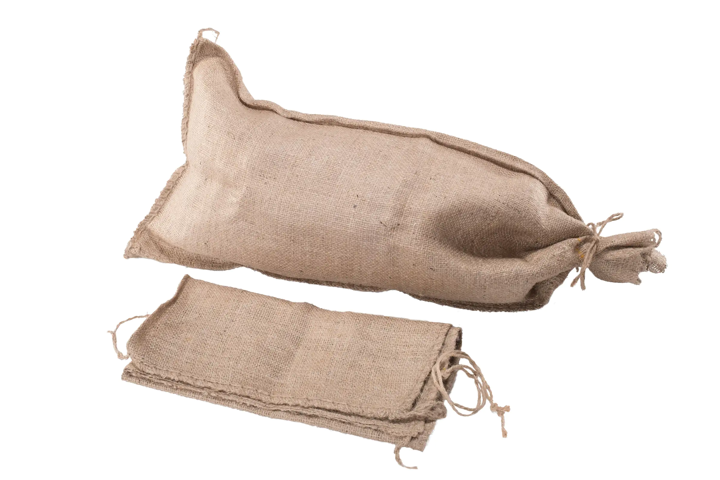 Masys Jute-Sandsack 60 x 30 cm natur 2 Stück mit Band zum verschließen