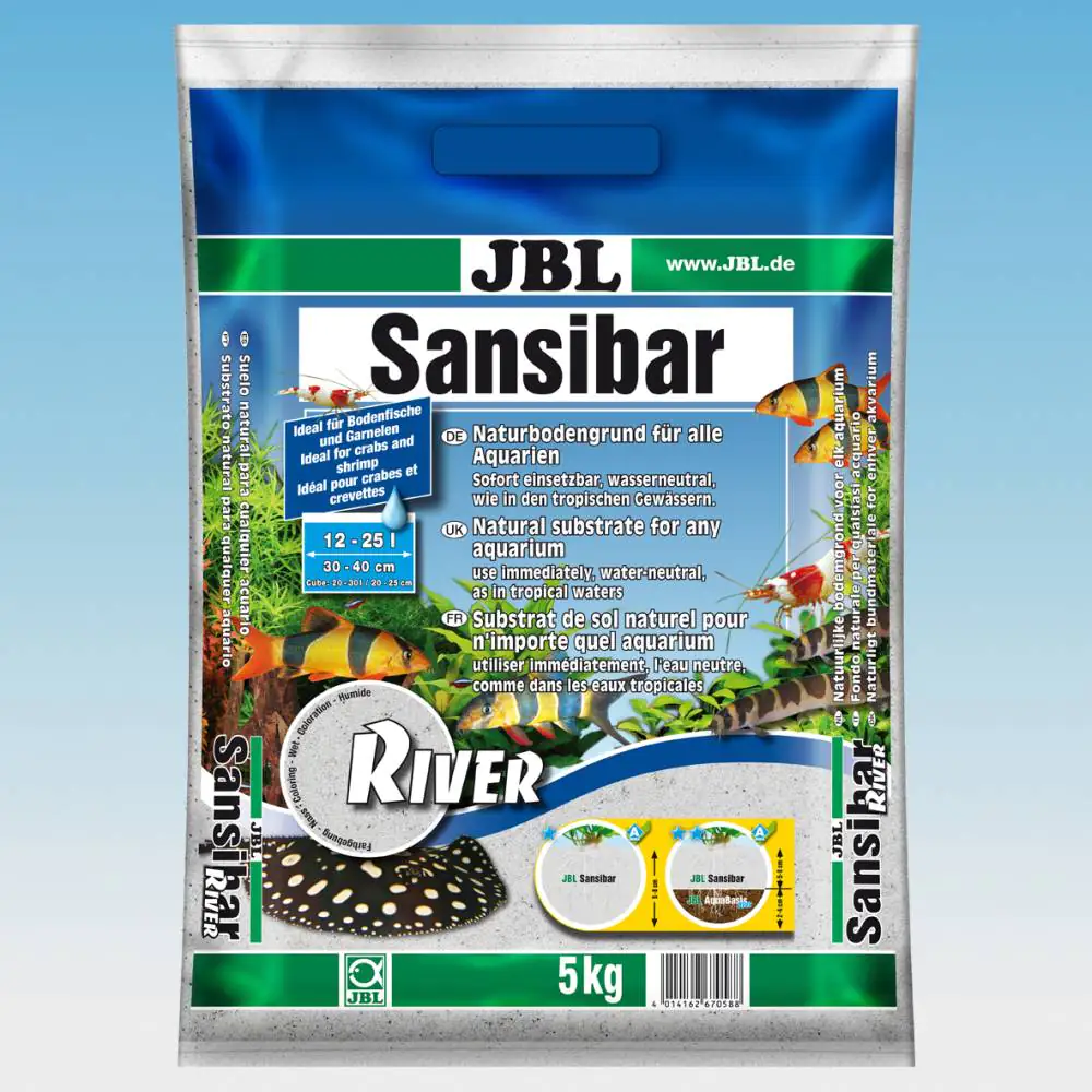 JBL Sansibar RIVER Heller Bodengrund für Aquarien Inhalt: 5 kg