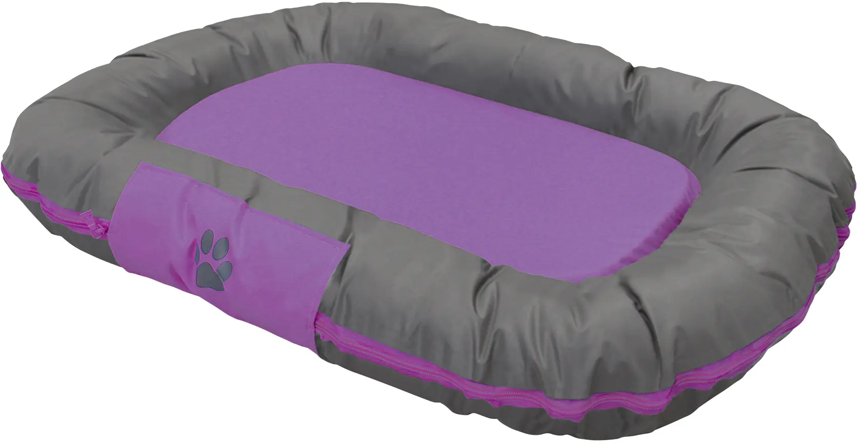 Nobby Hundekissen Classic Reno oval lila L 69 x B 50 x H 9 cm